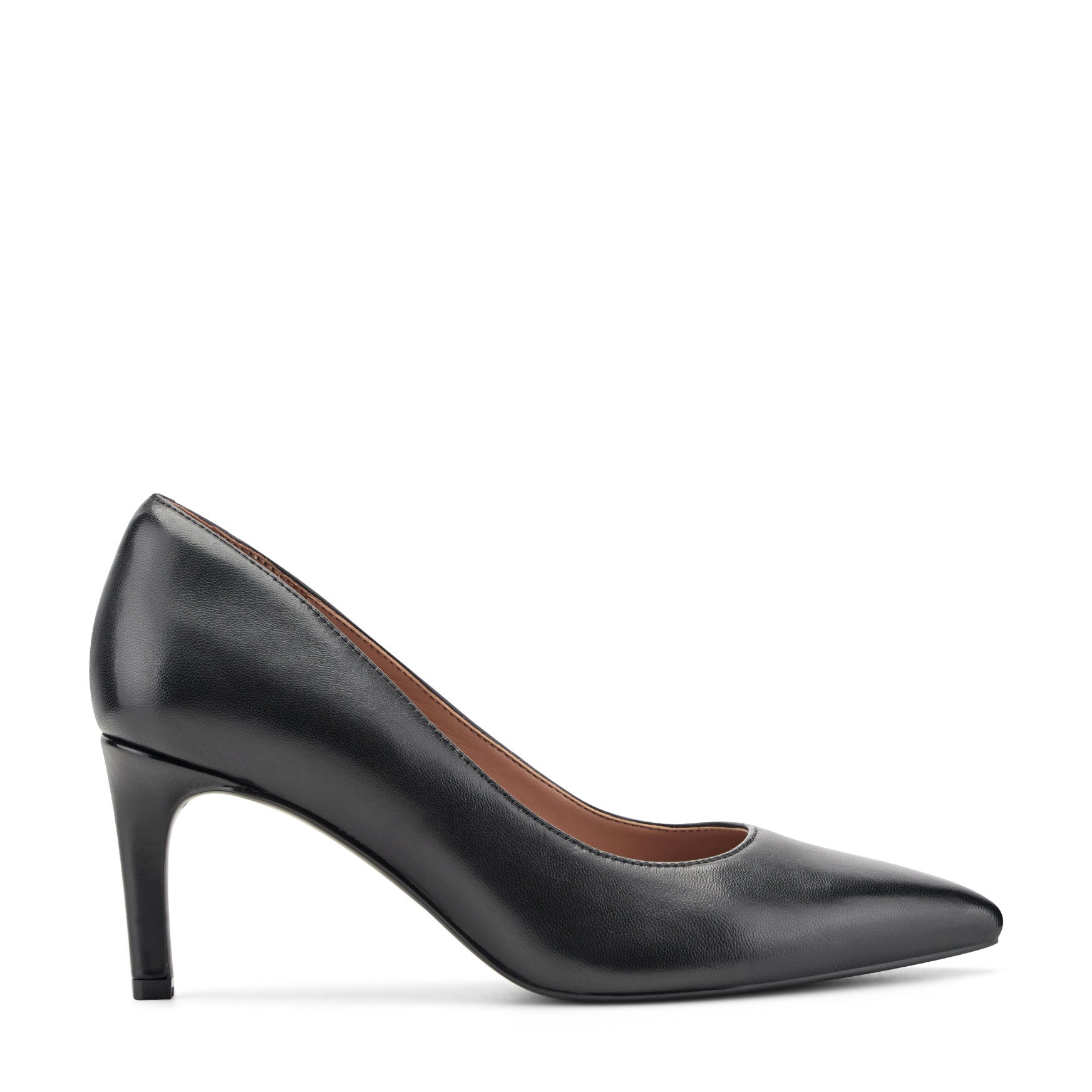 leather dress pumps Peerage Silvia Women's Wide Width Louis-Heel Leather Dress Pumps (black) 9.5