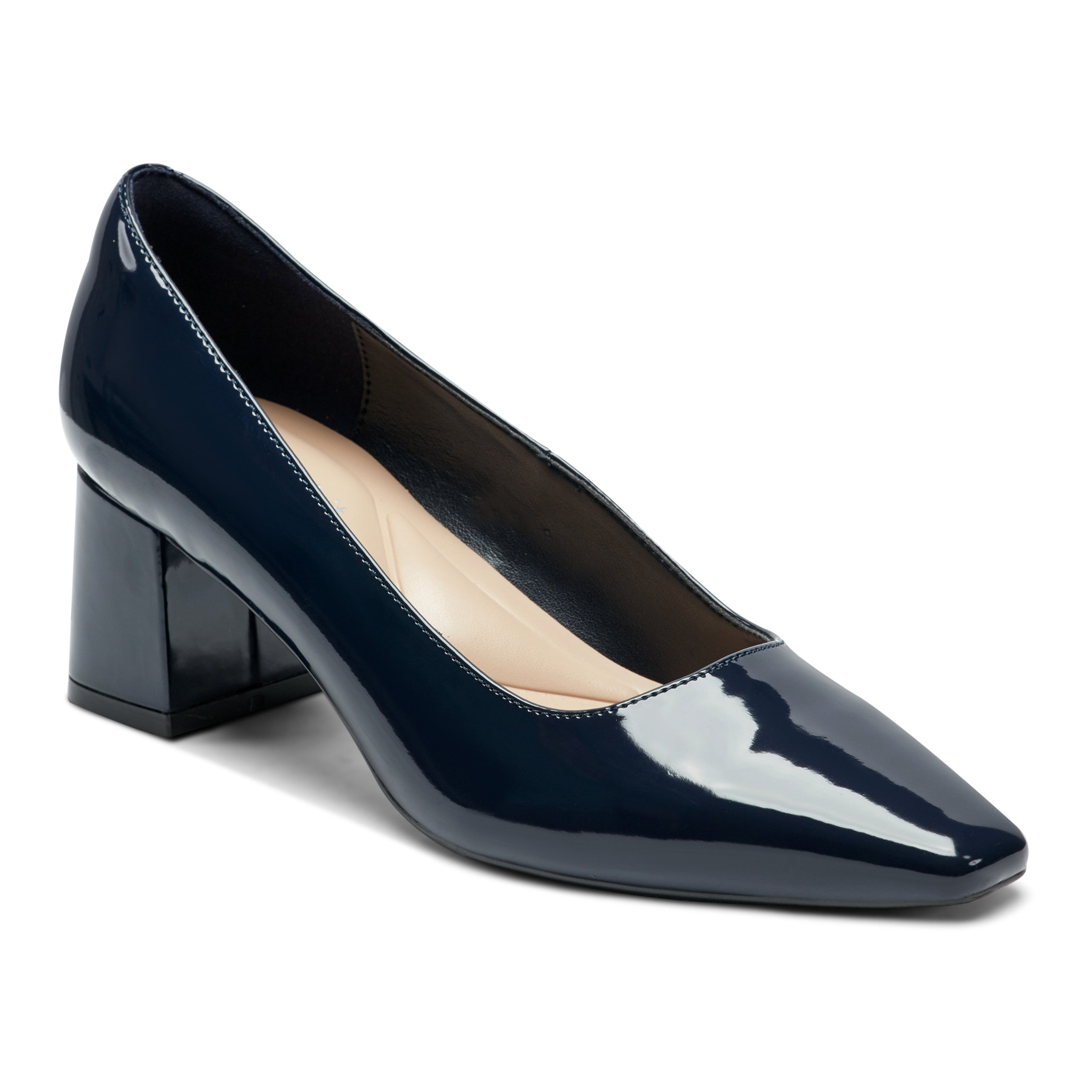 Women's Dorian Block Heel Pumps Blue Easy Spirit