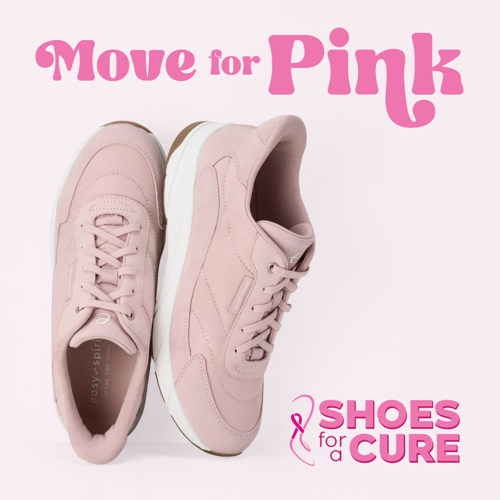 Breast Cancer Awareness promotional banner featuring a limited-edition Ace sneaker.