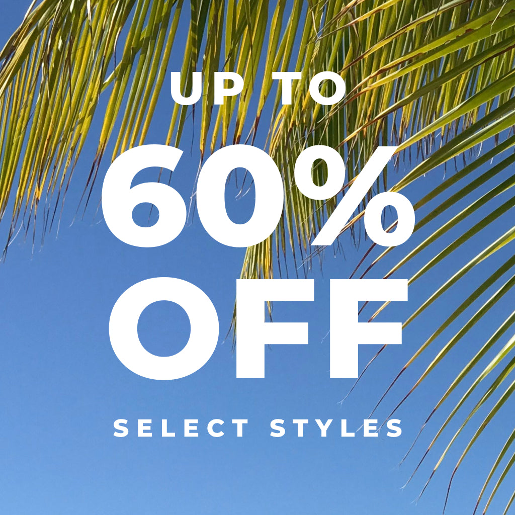 promotional banner featuring up ot 60% off select styles