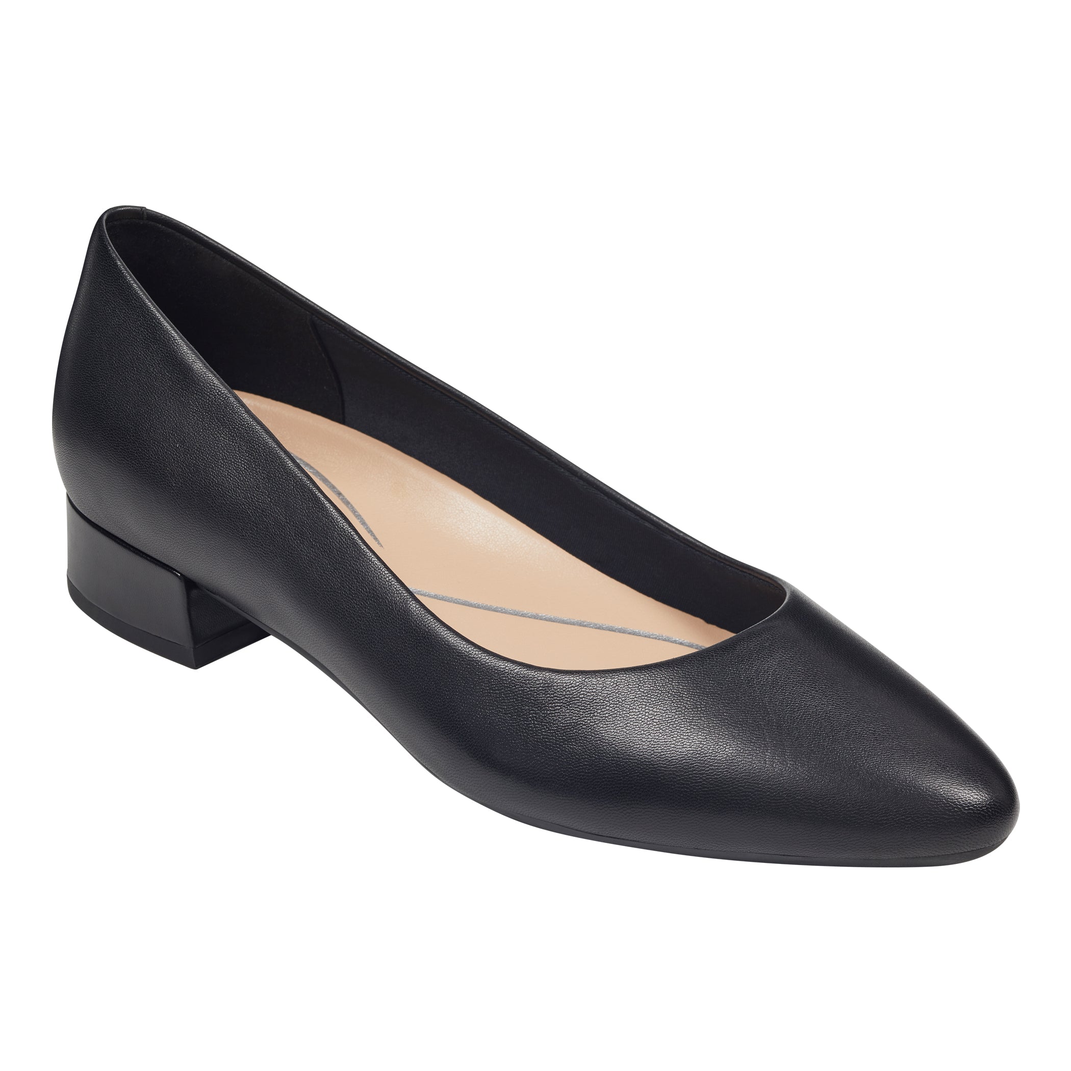 Black dress shoes with small heel Clearance