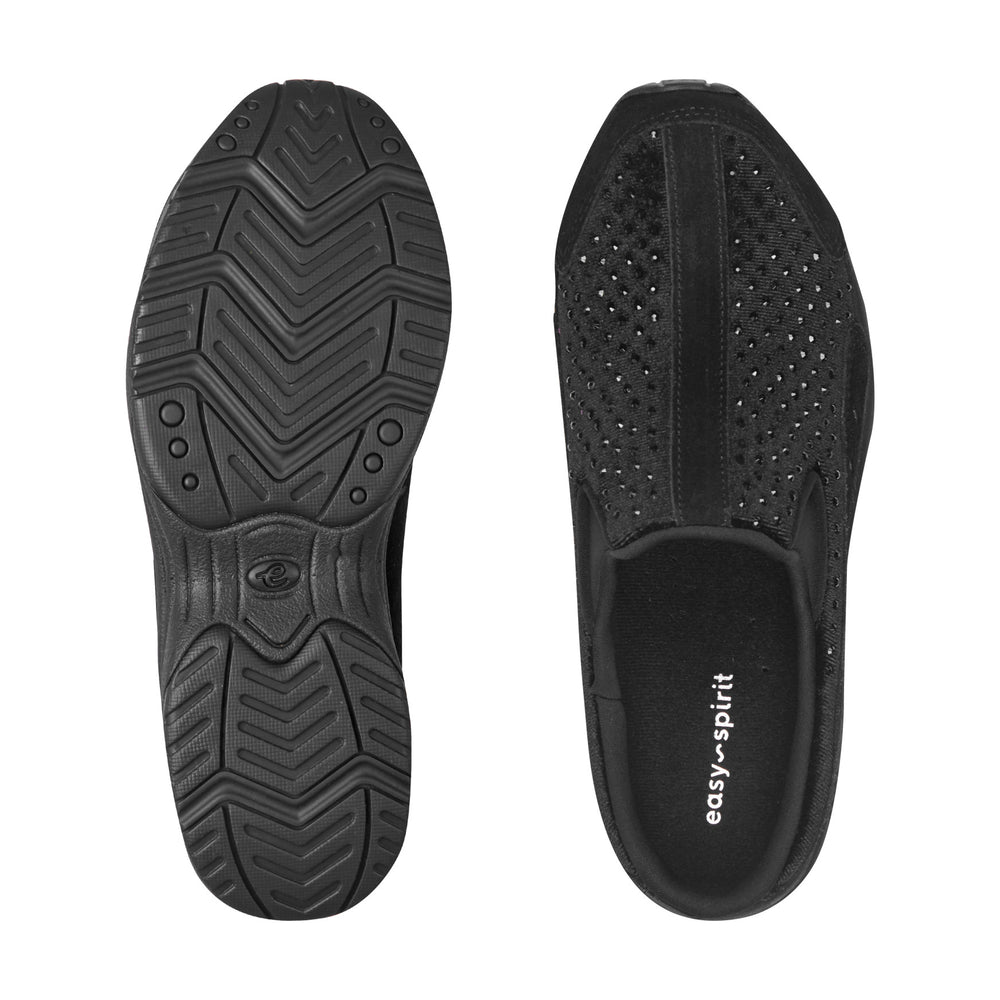 Women's Traveltime Clogs - Black Velvet/Rhinestone | Easy Spirit