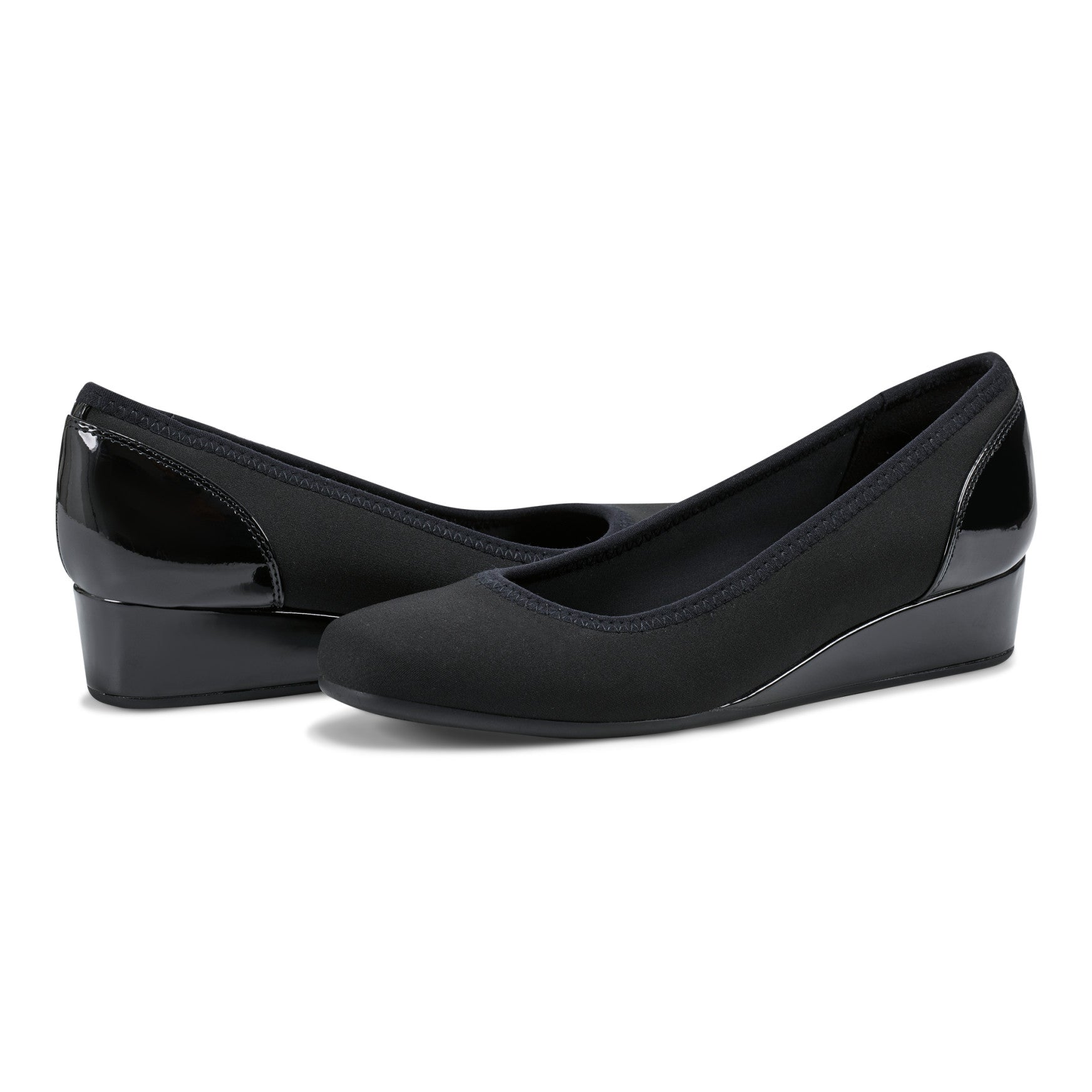 wedge dress shoes for woman Women's Gwenyth Slip On Wedges - Black
