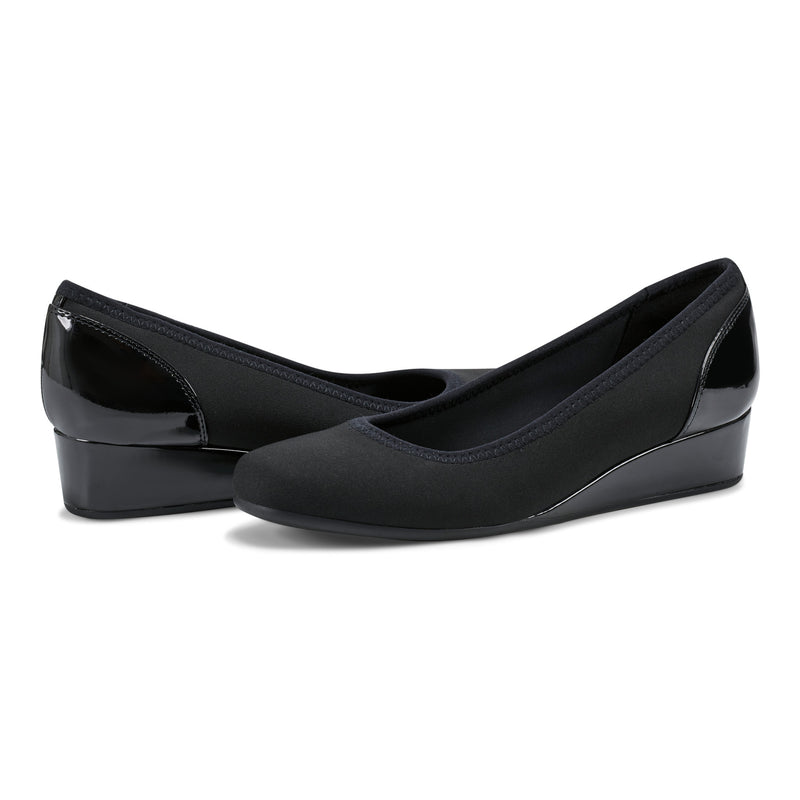 Women's Gwenyth Slip On Wedges - Black Women's Gwenyth Slip On Wedges - Black