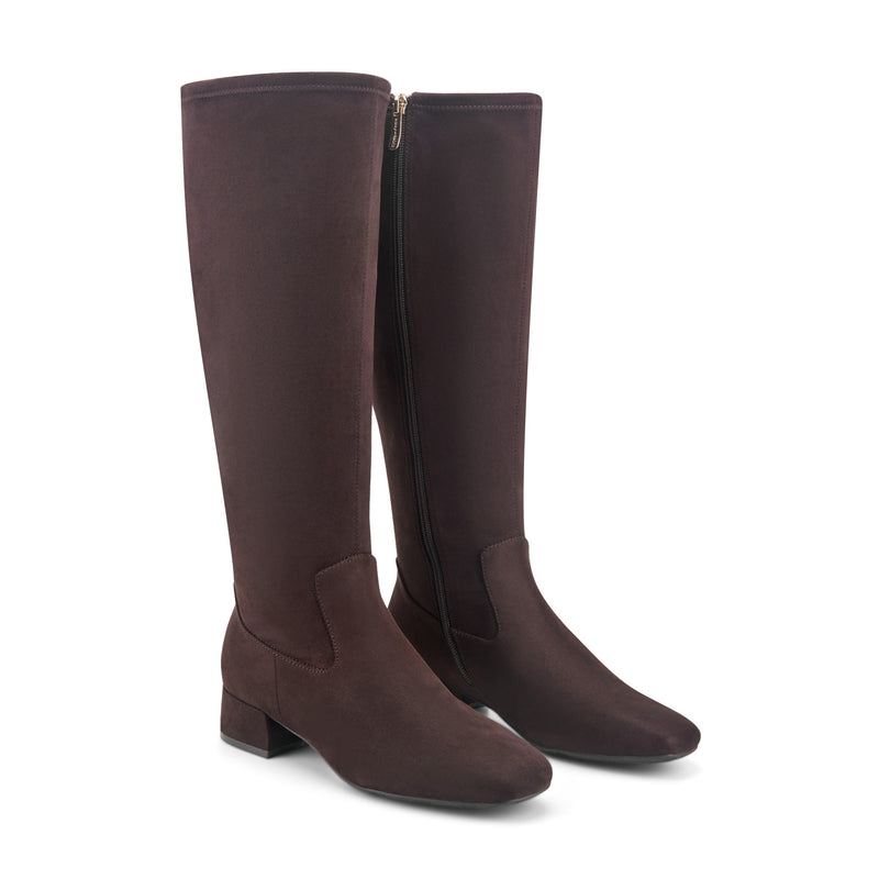 Danilyn Wide Calf Block Heel Boots