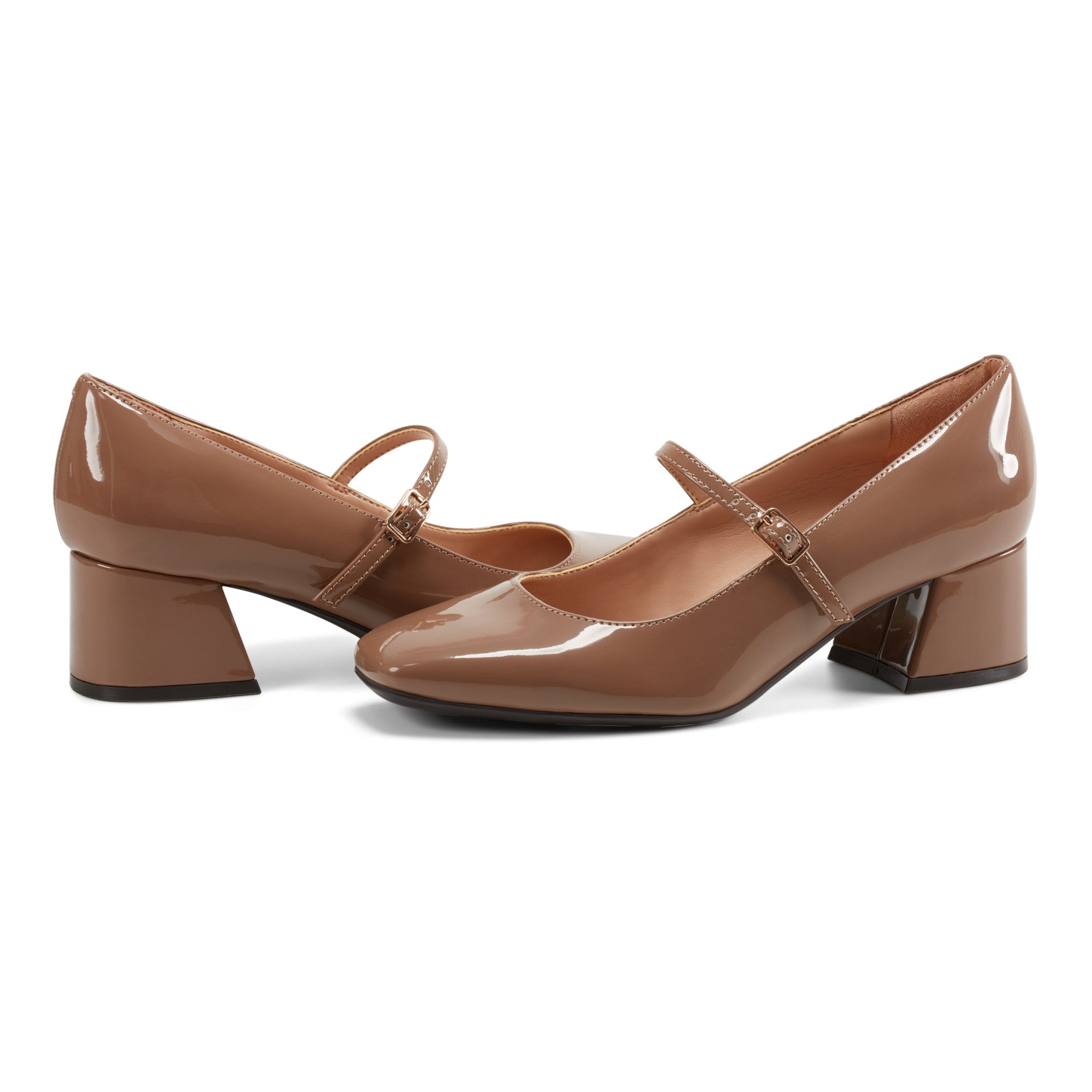 Women's Marlay Mary Jane Pumps - Light Brown Patent | Easy Spirit