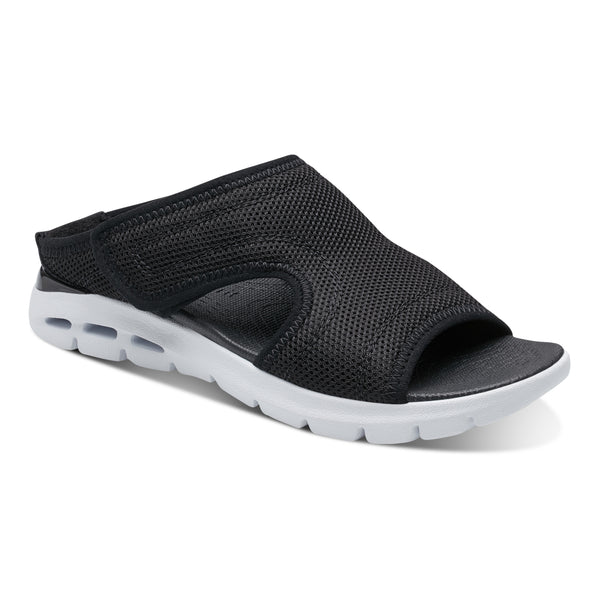 (取寄) イージースピリット レディース  Easy Spirit women Taniya Black Women's Taniya Slip On Sandals - Black | Easy Spirit