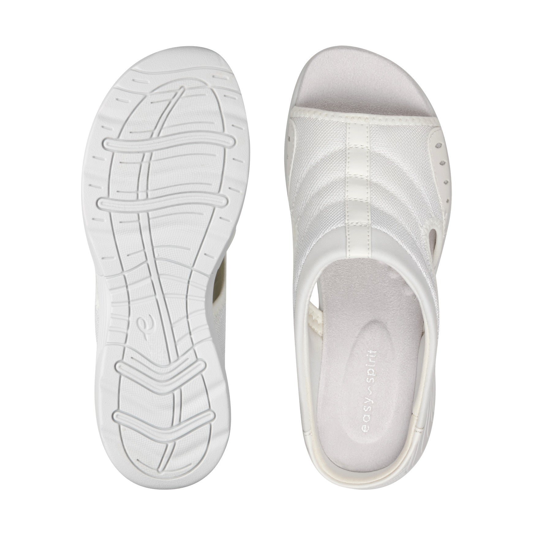 Women's Traciee Slip On Sandals - White Multi Fabric | Easy Spirit