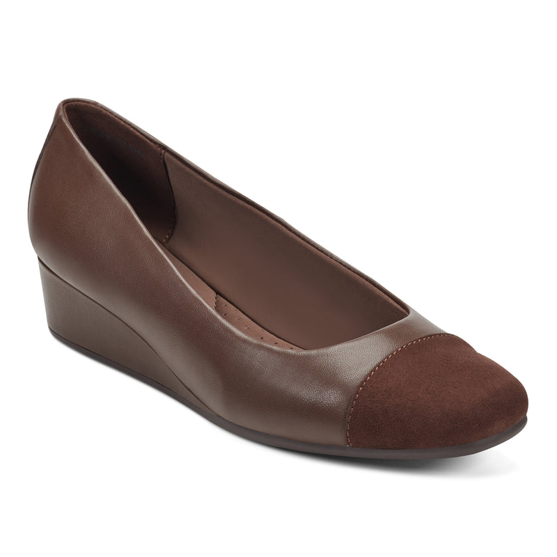 Easy Spirit - Women's - Gracey Wedge Heels - Brown /Brown (Size 10) , Medium Width Easy Spirit - Women's - Gracey Wedge Heels - Brown /Brown (Size 10) , Medium Width