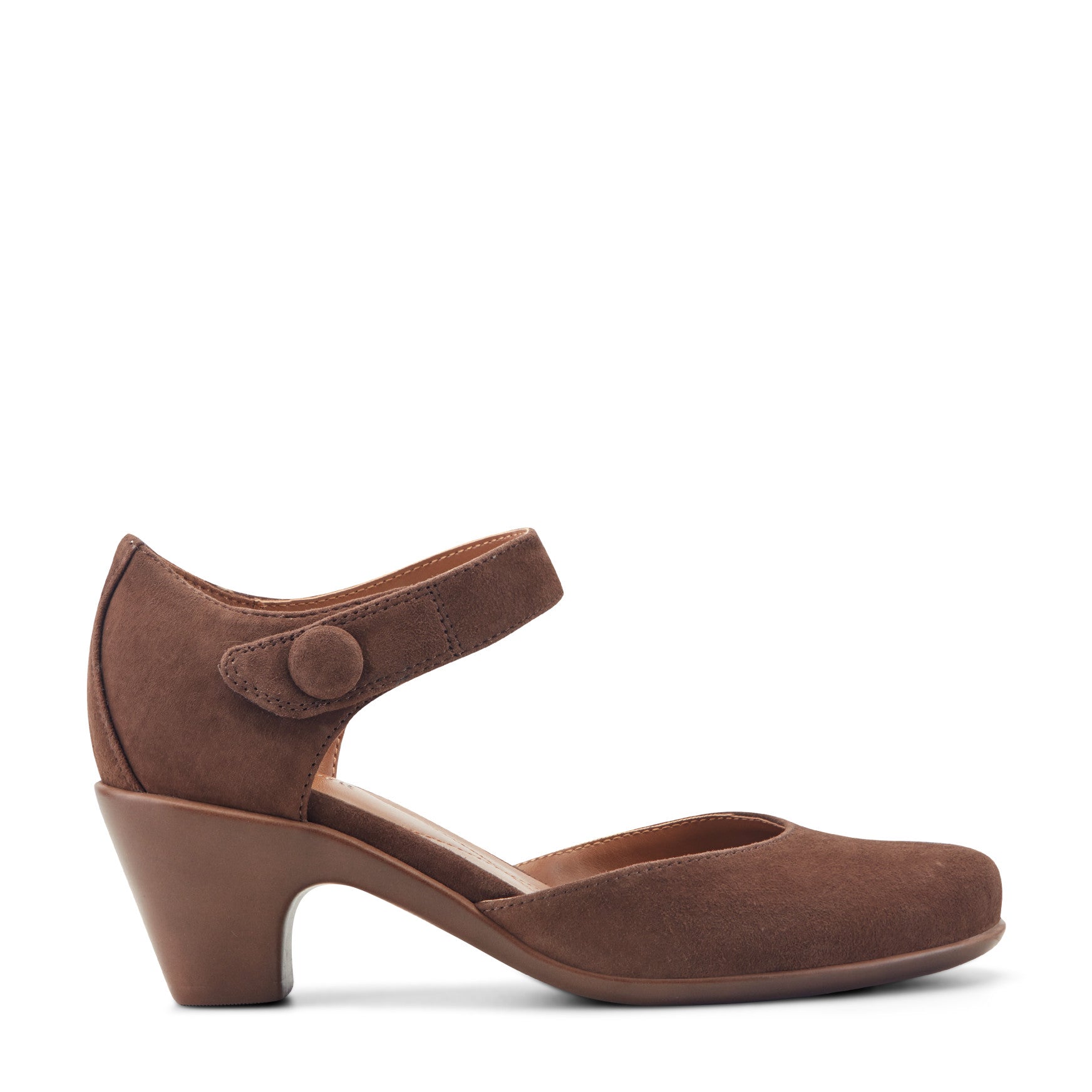 Women's Clarice Mary Jane Heels - Dark Brown Suede | Easy Spirit