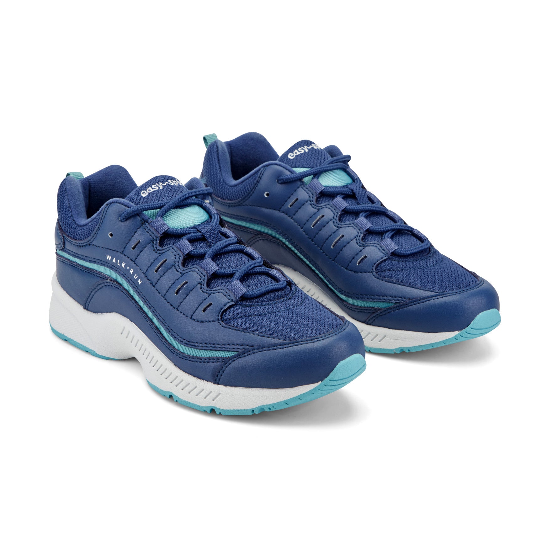 Women's Romy Walking Shoes - Navy/Light Blue Leather | Easy Spirit