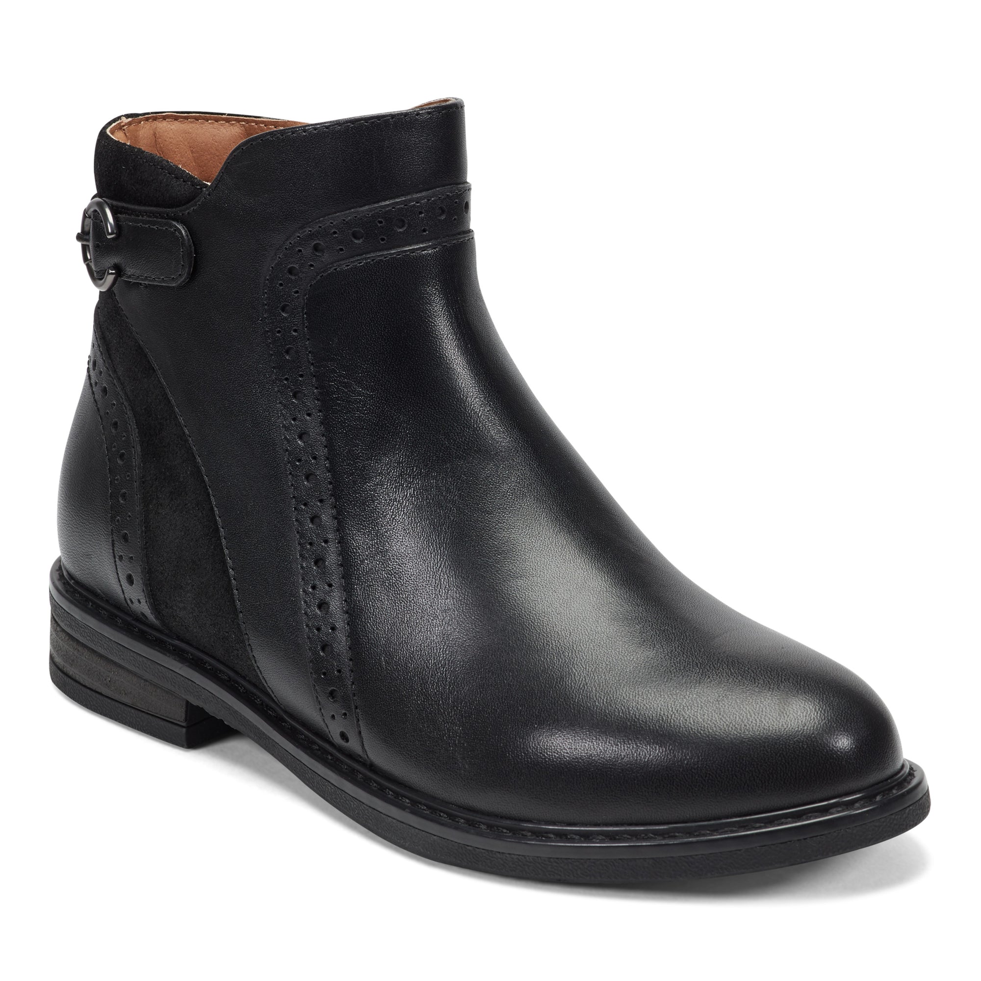 Women's Jalessa Casual Booties - Black Leather Women's Jalessa Casual Booties - Black Leather