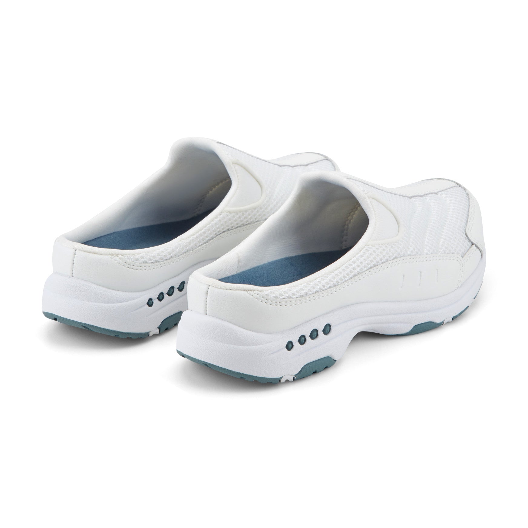 Women's Traveltime Classic Clogs - White Leather Mesh | Easy Spirit