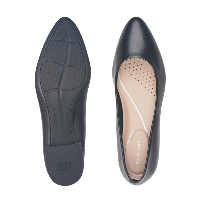 Women's Caldise Leather Low Heel Dress Shoes - Black Leather | Easy Spirit Women's Caldise Leather Low Heel Dress Shoes - Black Leather | Easy Spirit