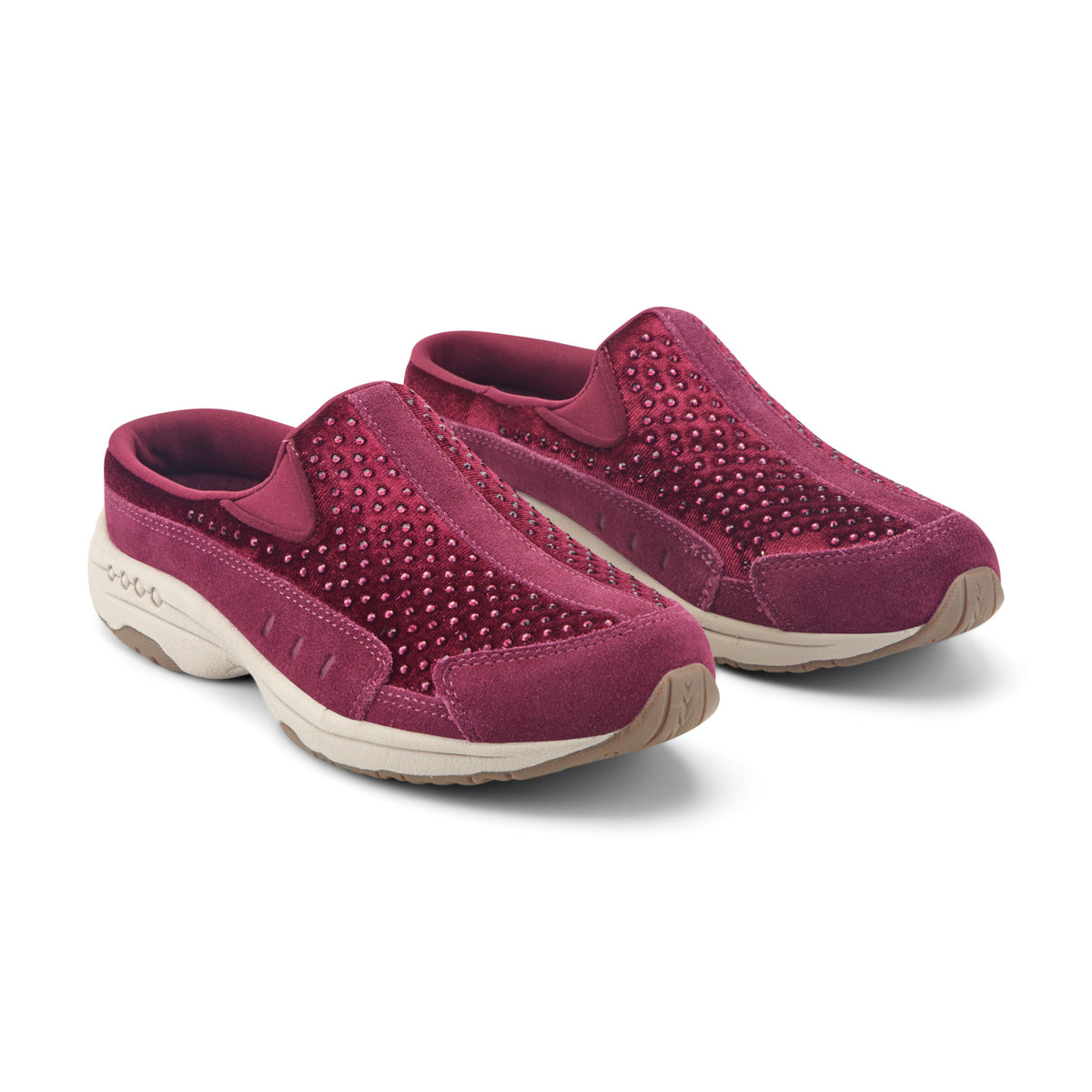 Women's Traveltime Clogs - Red Velvet/Rhinestone | Easy Spirit