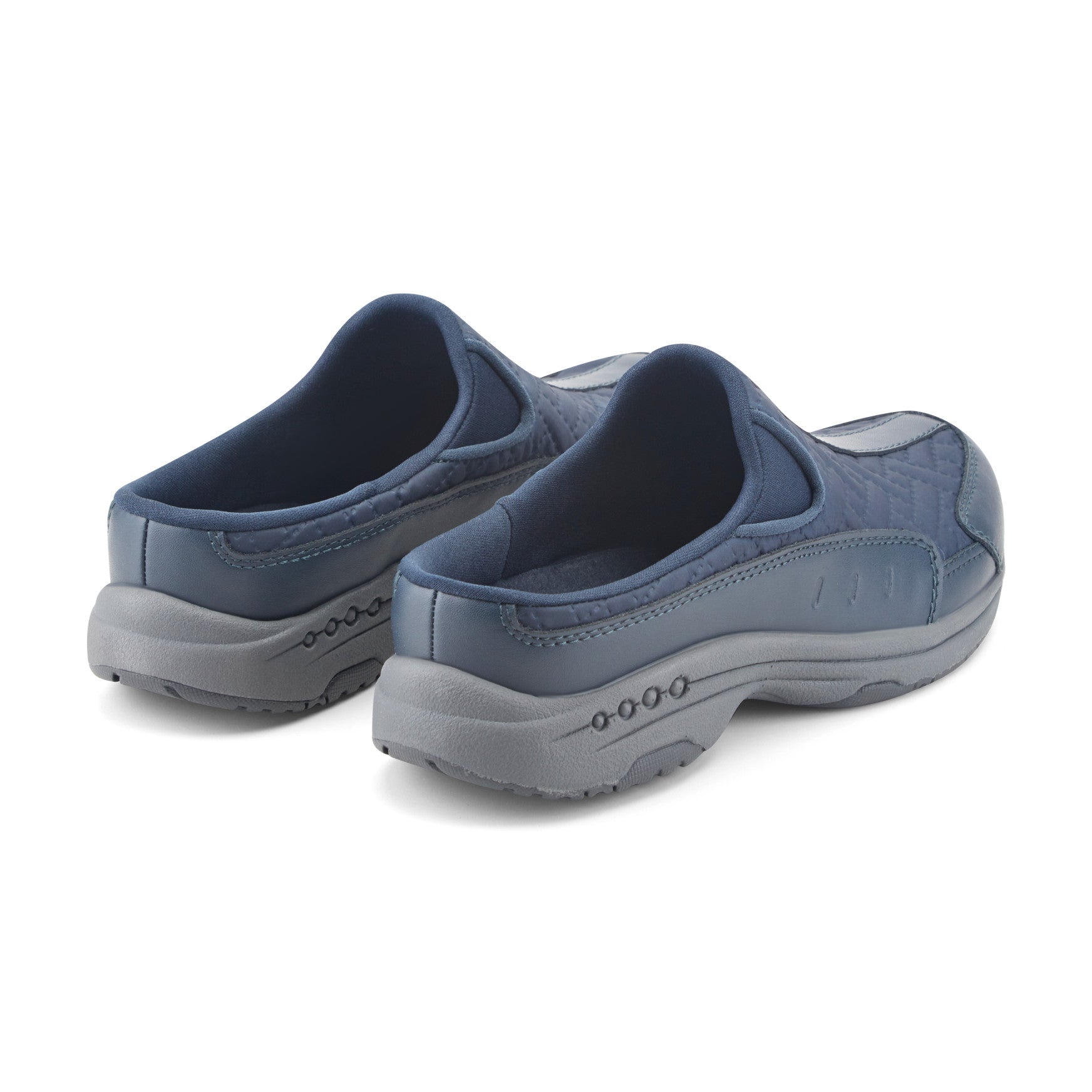 Easy Spirit Ciabatte Traveltime461 Donna | Navy Blu | Tomaia Mista Pelle Scamosciata E Tessuto | Numero 10 Wide