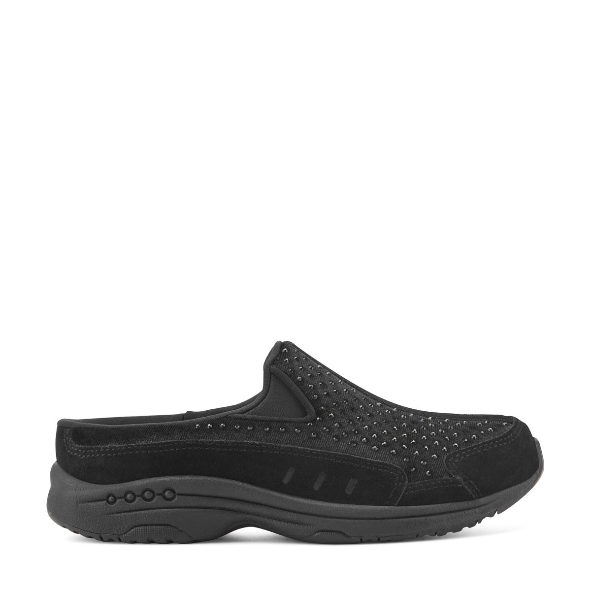 Women's Traveltime Clogs - Black Velvet/Rhinestone | Easy Spirit