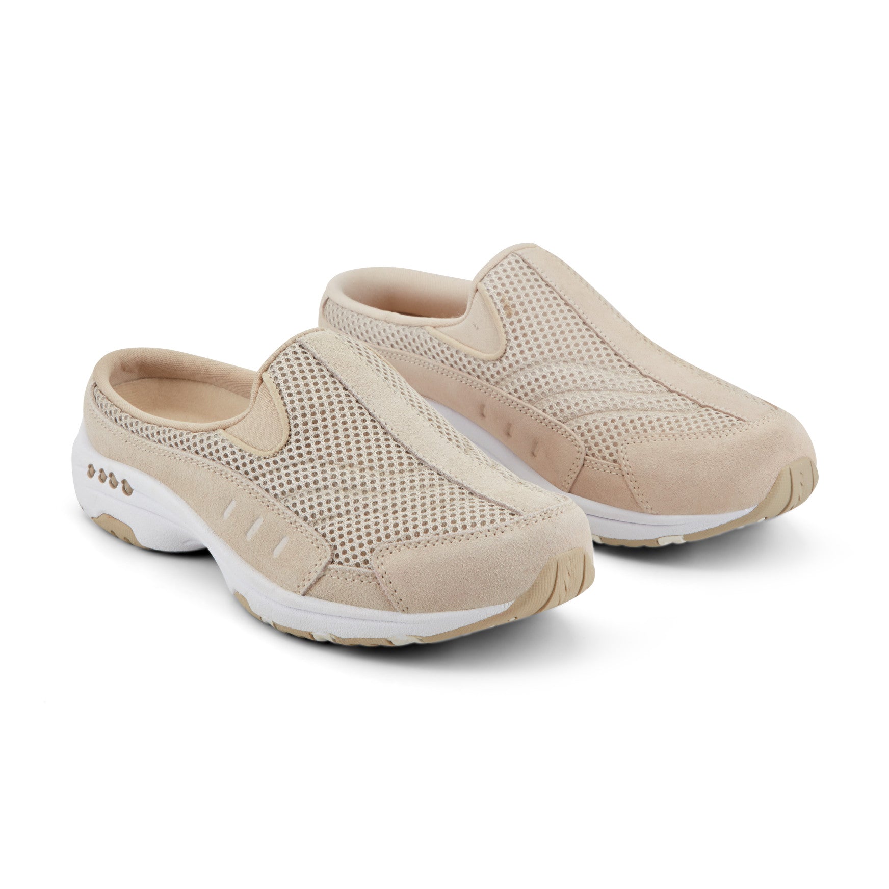 Women's Traveltime Classic Clogs - Woodash White Suede | Easy Spirit