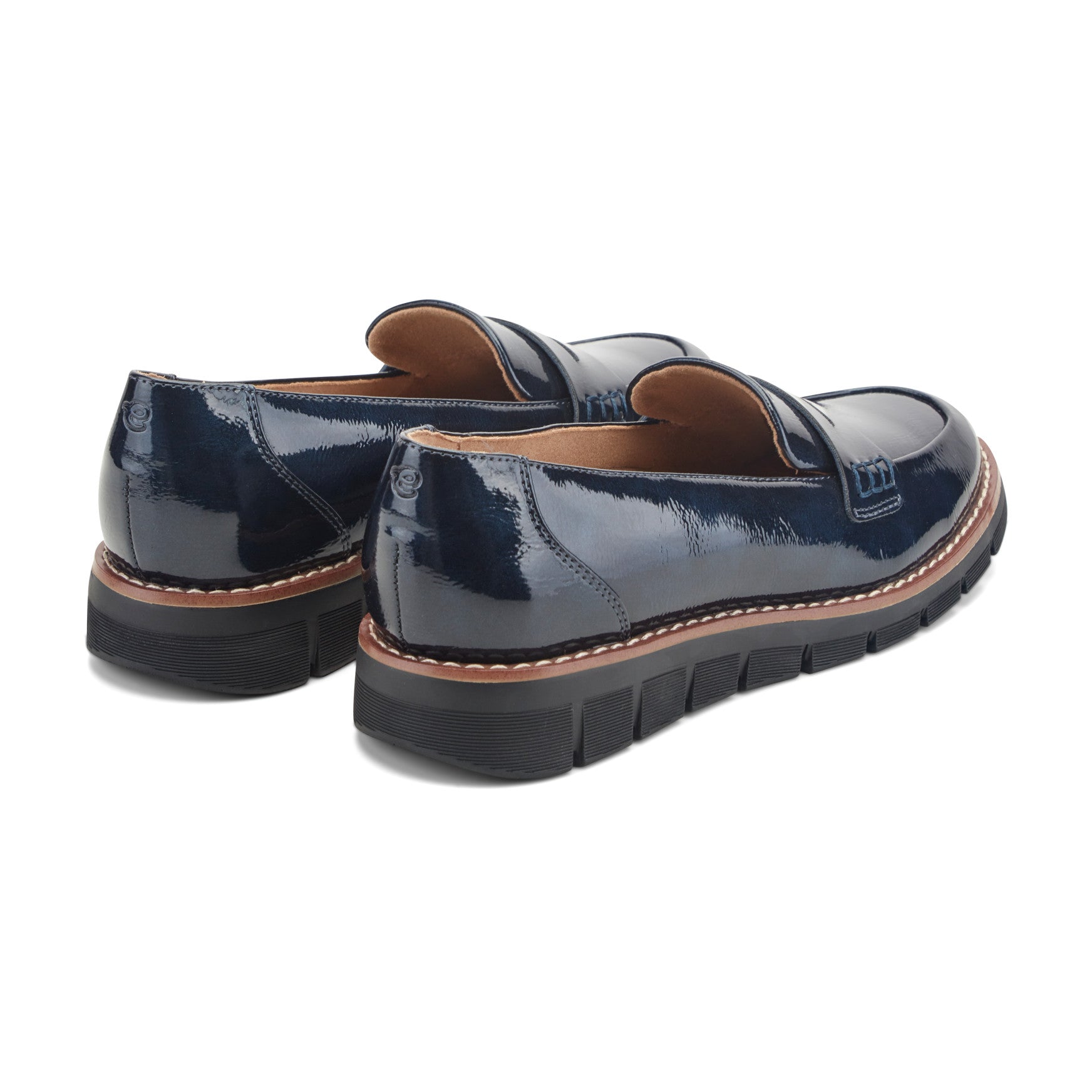 Women's Velia Casual Slip On Loafers - Navy Patent | Easy Spirit