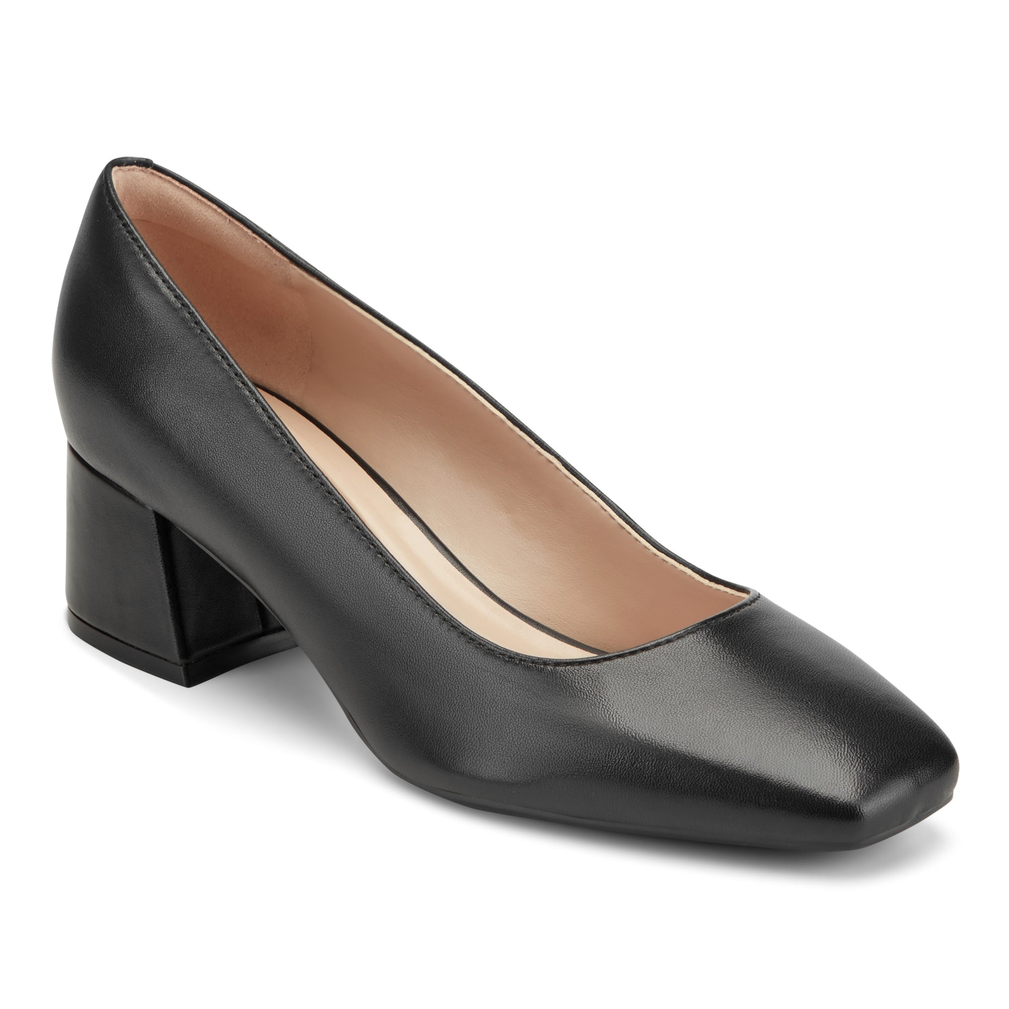 Easy Spirit Women's Marelyn eFlex Square Toe Block Heel Pumps