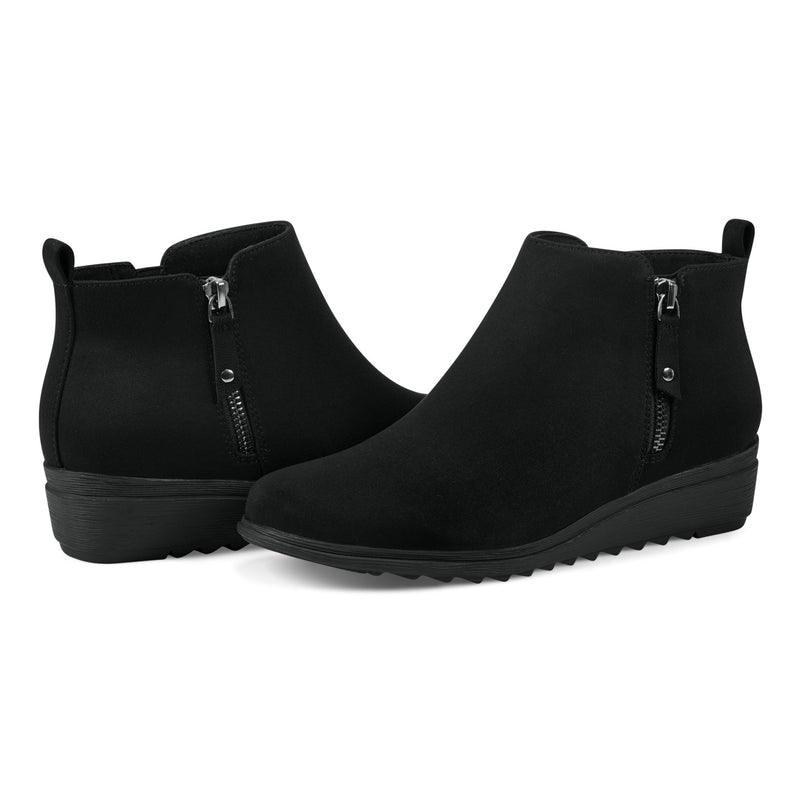 Easy Spirit Yena Casual Wedge Booties - Black Multi (Size 7) , Wide Width Easy Spirit Yena Casual Wedge Booties - Black Multi (Size 7) , Wide Width