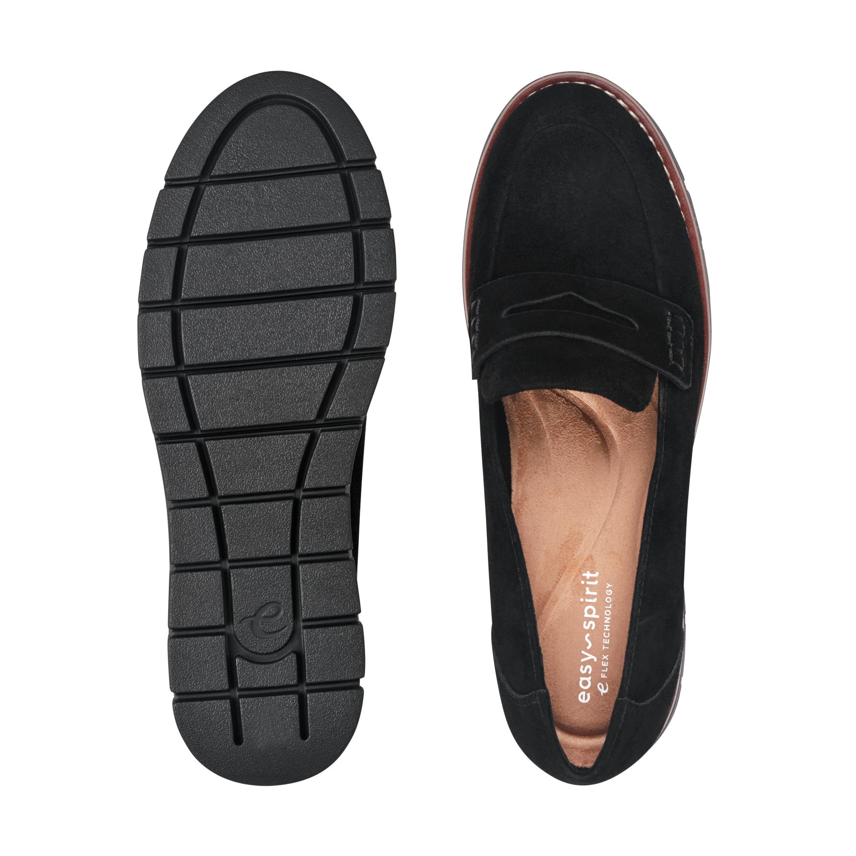 Women's Velia Casual Slip On Loafers - Black Suede | Easy Spirit