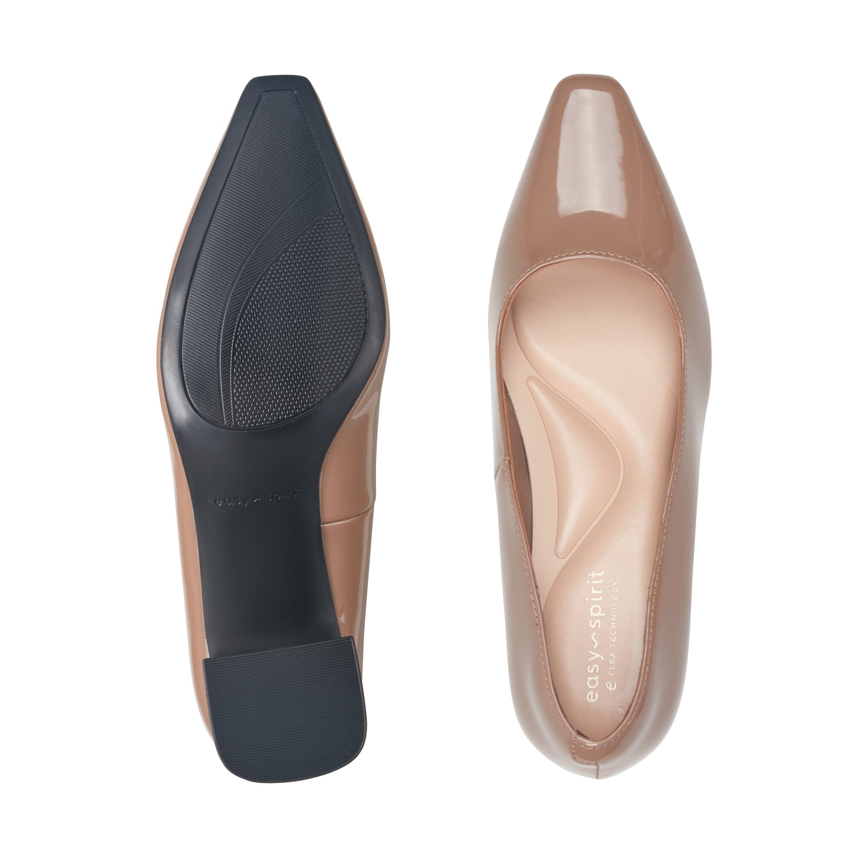 Women's Dorian Block Heel Pumps - Natural Patent | Easy Spirit