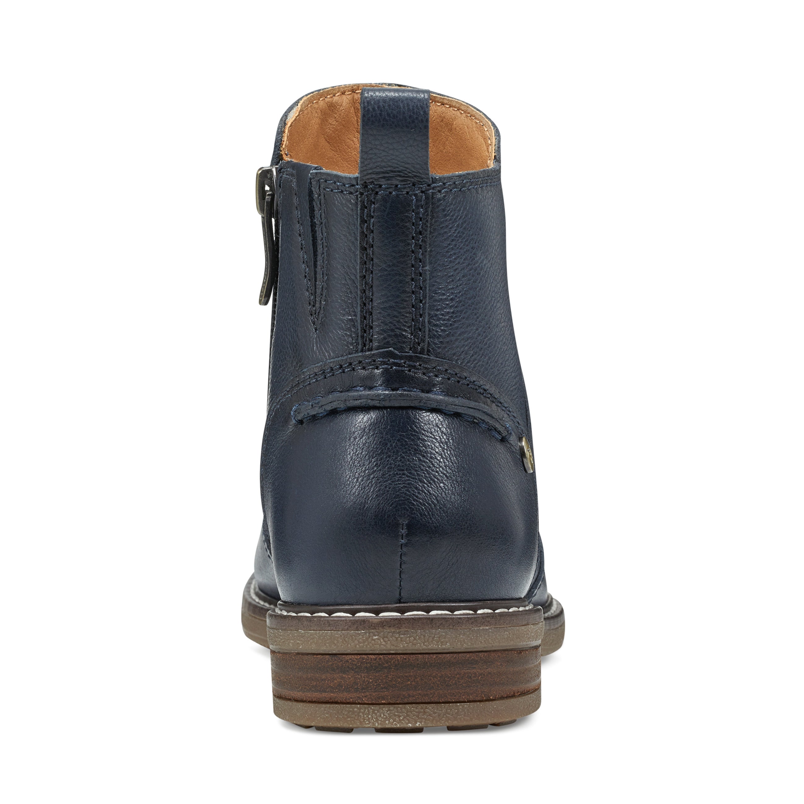 Knee Boots Womens Navy Blue Leather Booties Women's Juna Casual