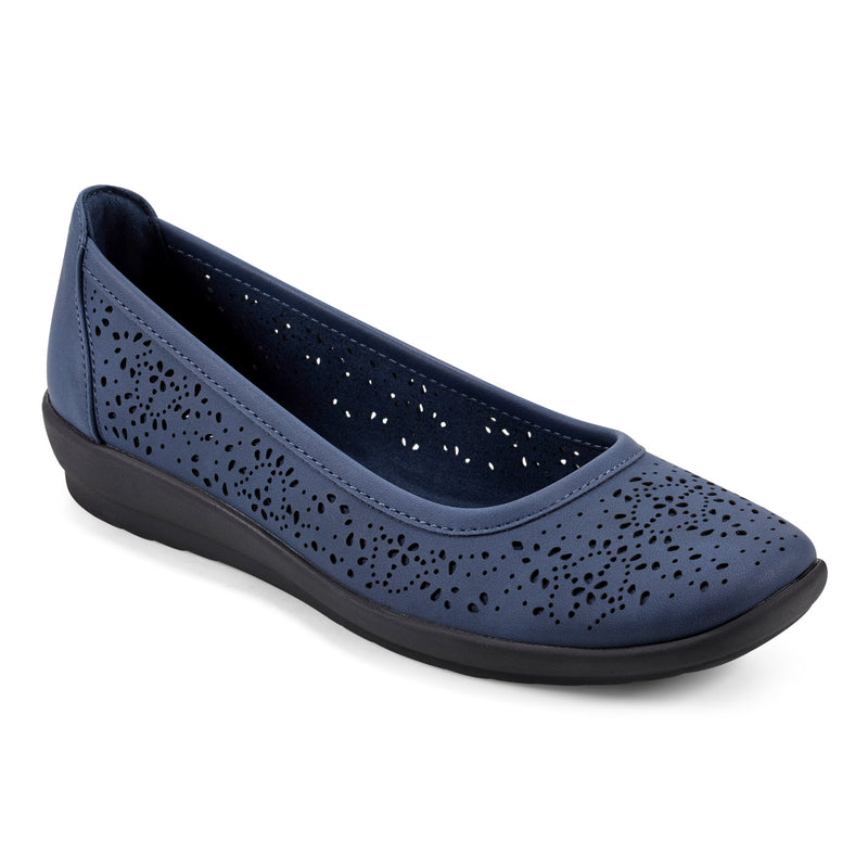womens navy blue dress flats Navy Blue Satin Ballet Flats: Bridal Party Slip-ons