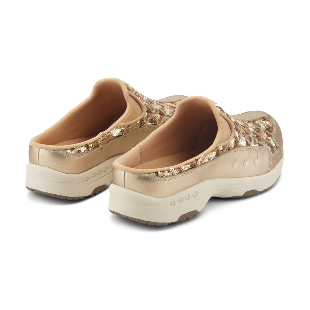 Women's Traveltime Clogs - Gold Sequin | Easy Spirit
