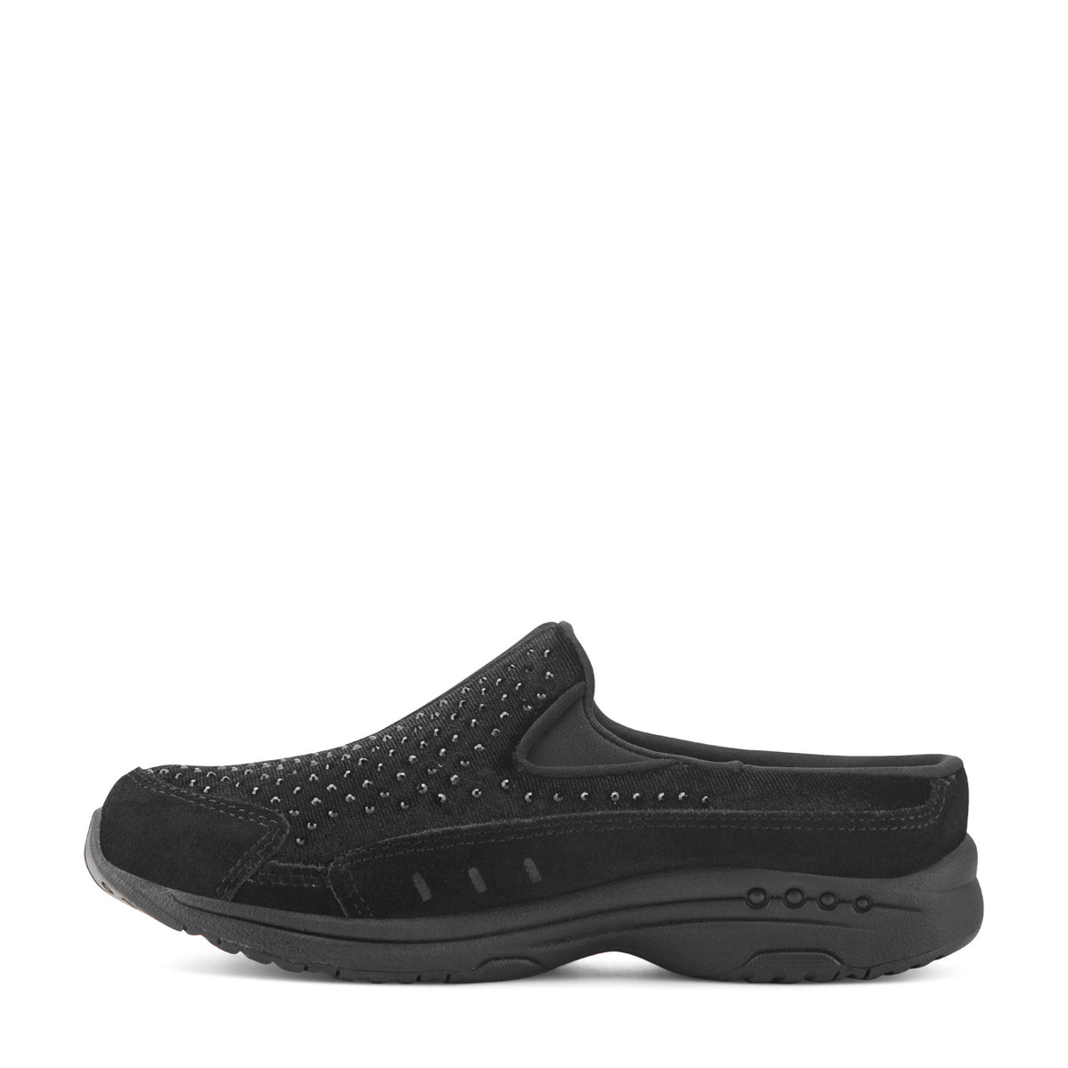 Women's Traveltime Clogs - Black Velvet/Rhinestone | Easy Spirit