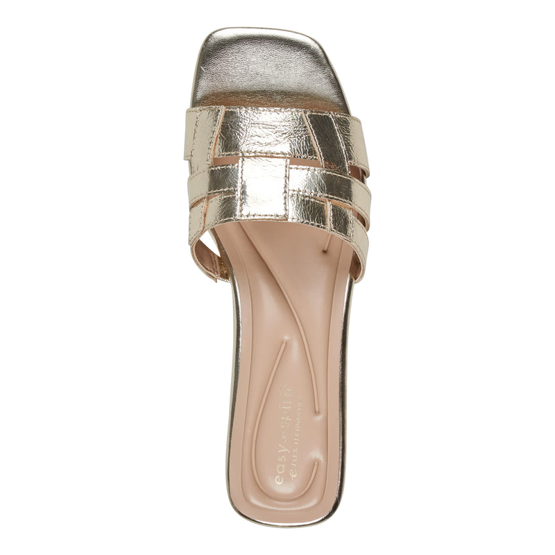 Easy Spirit - Women's - Galanti Leather Dress Sandals - Gold (Size 7) , Medium Width Easy Spirit - Women's - Galanti Leather Dress Sandals - Gold (Size 7) , Medium Width