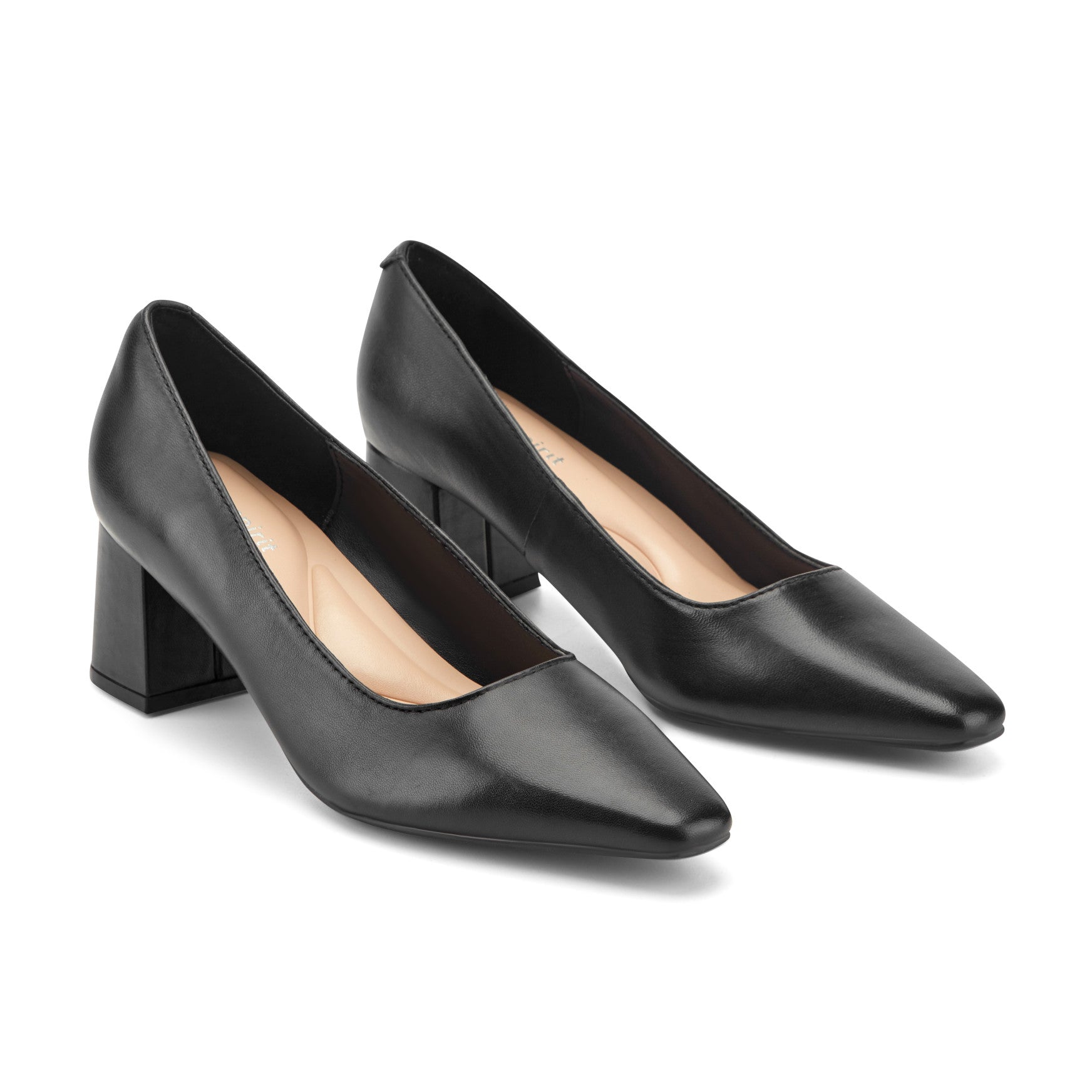 Women's Dorian Block Heel Pumps - Black Leather | Easy Spirit