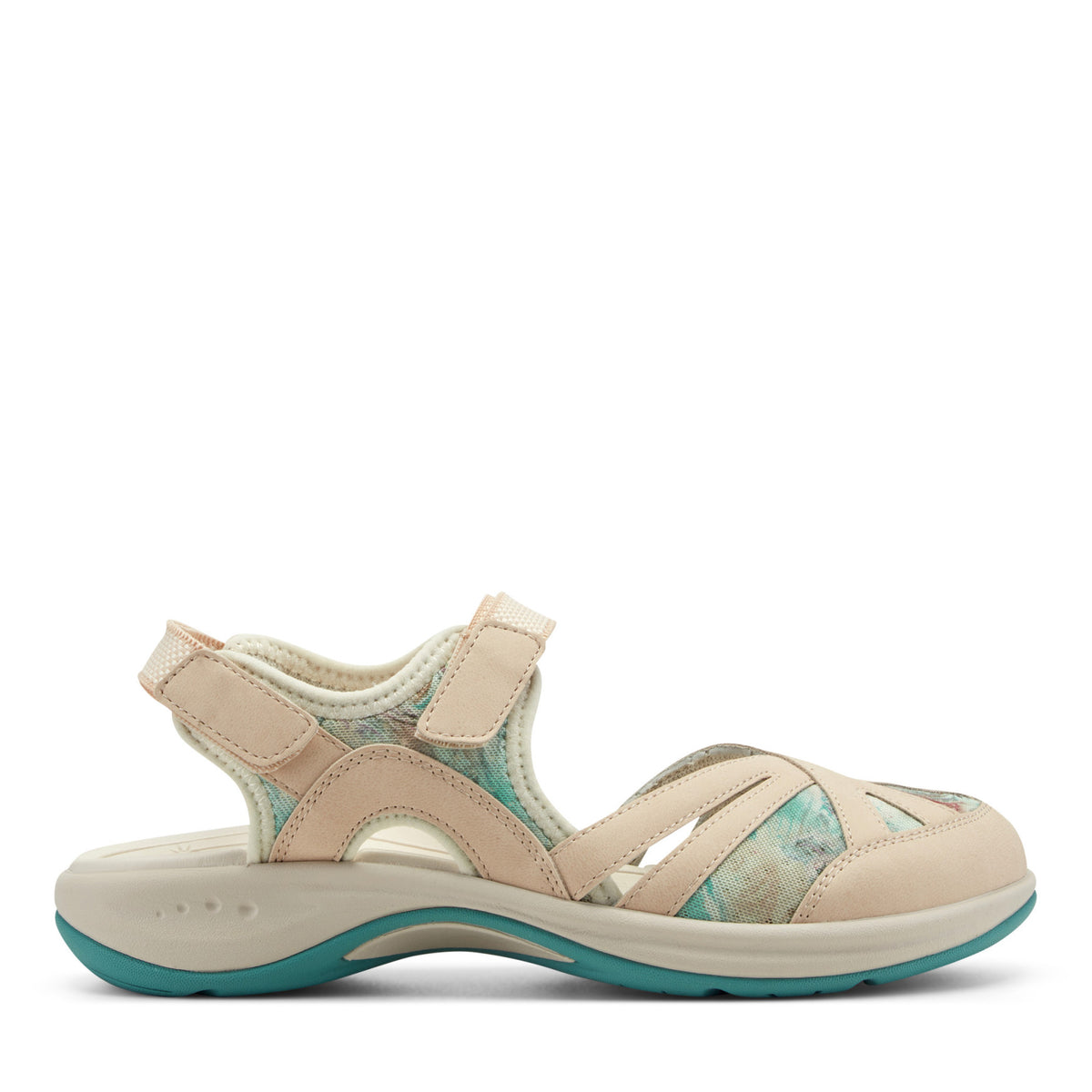 Women's Splash Flat Hiking Sandals - Light Natural/Blue Floral | Easy ...