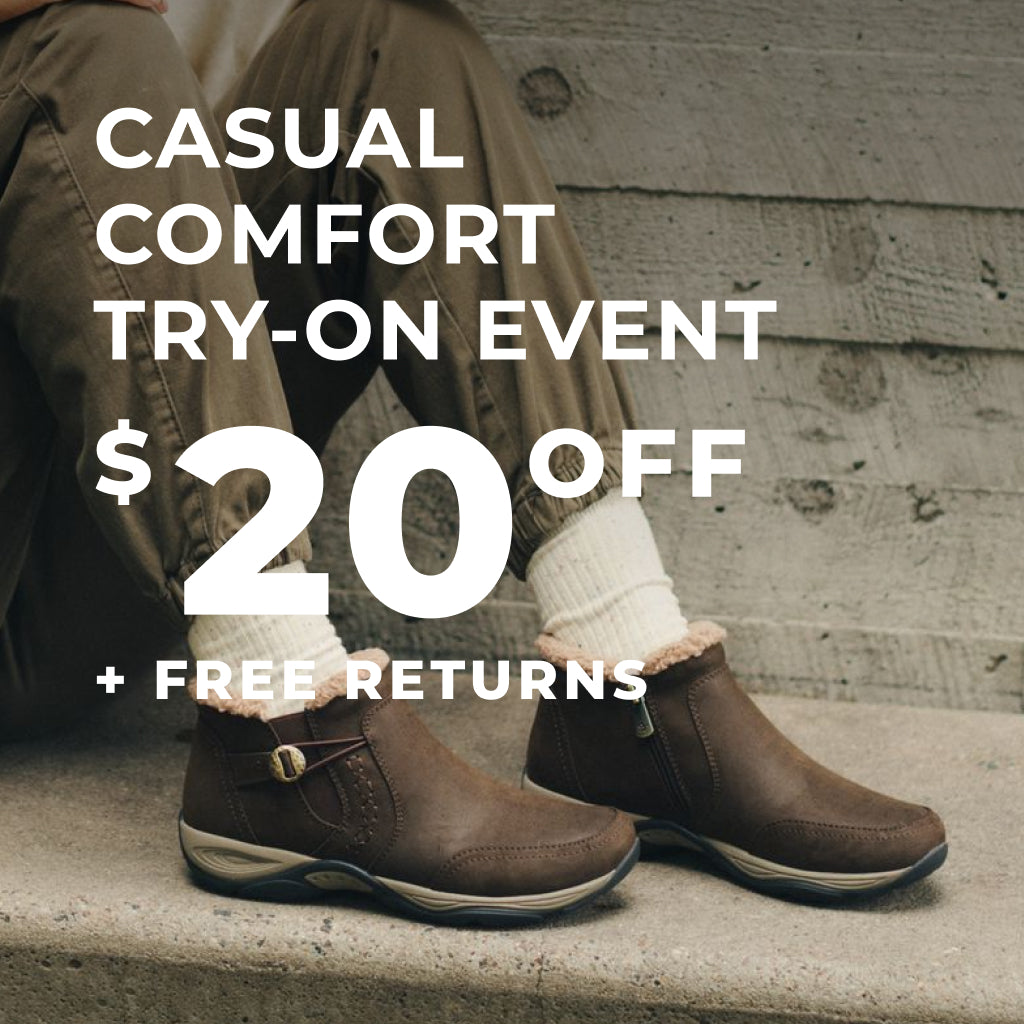 Casual Comfort Try On Event $20 Off + Free Returns