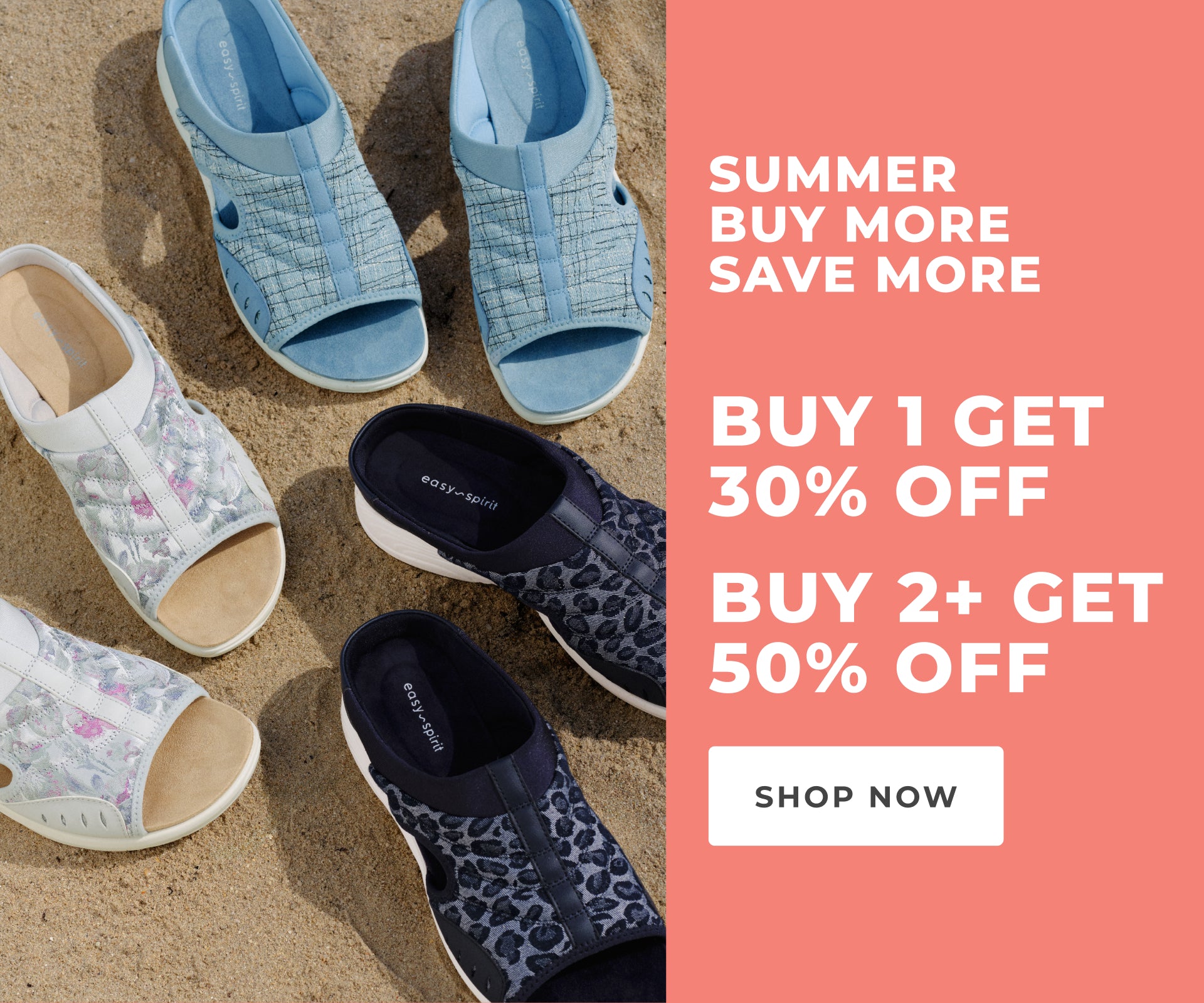 Promotional banner for summer buy more save more sale