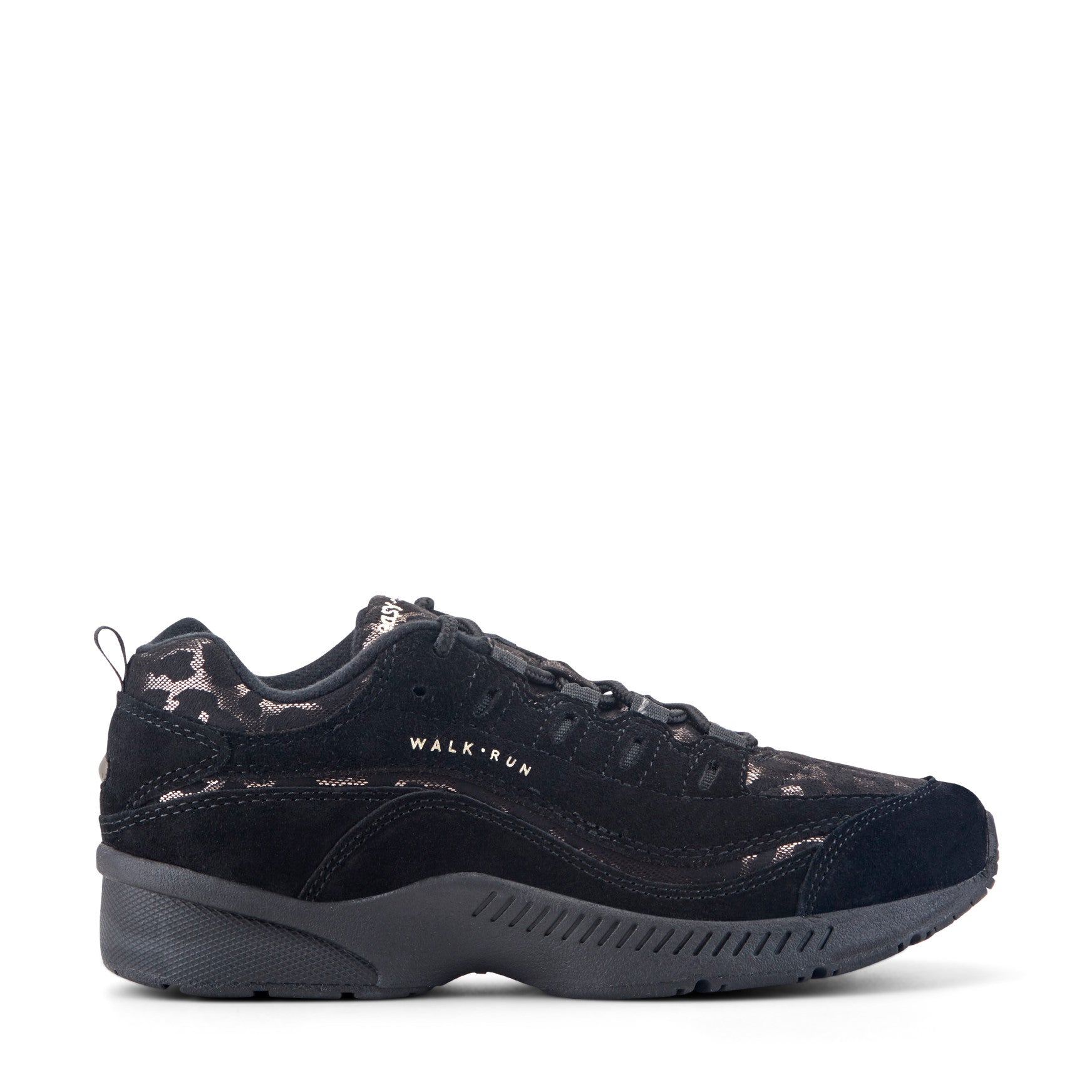 Women's Romy Walking Shoes - Black Suede/Leopard | Easy Spirit