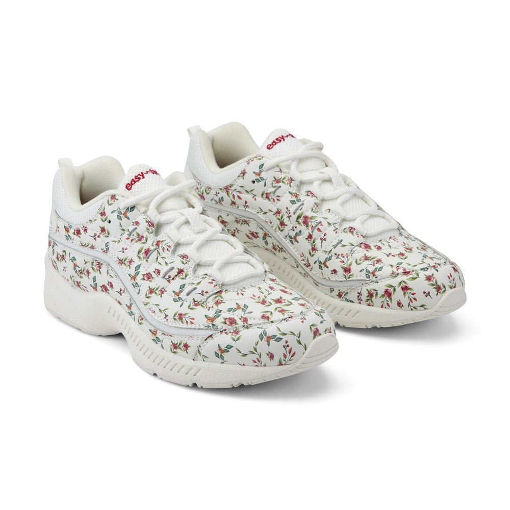 Women's Romy Walking Shoes - White/Pink Floral | Easy Spirit