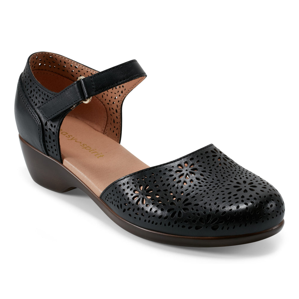 Women's Denita Mary Jane Heels - Black Leather | Easy Spirit