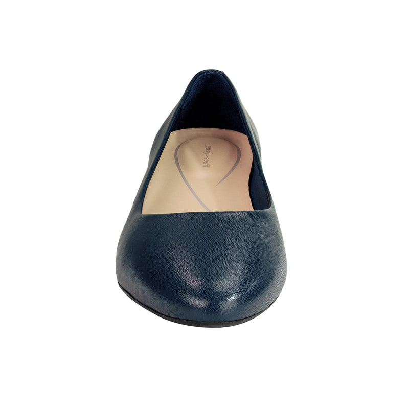 Women's Caldise Leather Low Heel Dress Shoes - Navy Leather | Easy Spirit Women's Caldise Leather Low Heel Dress Shoes - Navy Leather | Easy Spirit