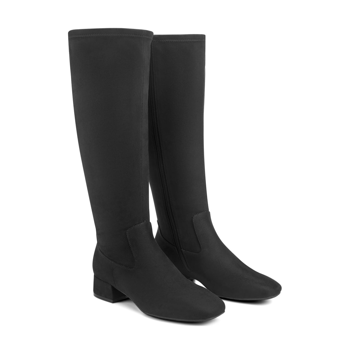 Danilyn Wide Calf Block Heel Boots