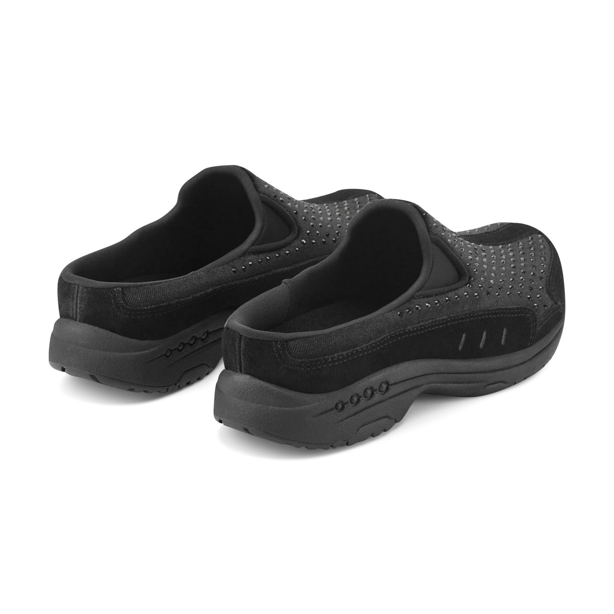 Women's Traveltime Clogs - Black Velvet/Rhinestone | Easy Spirit