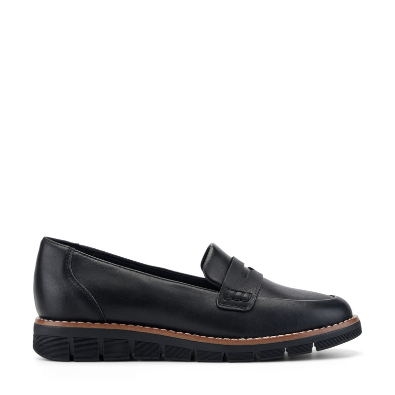 Women's Velia Casual Slip On Loafers - Black Leather | Easy Spirit Women's Velia Casual Slip On Loafers - Black Leather | Easy Spirit