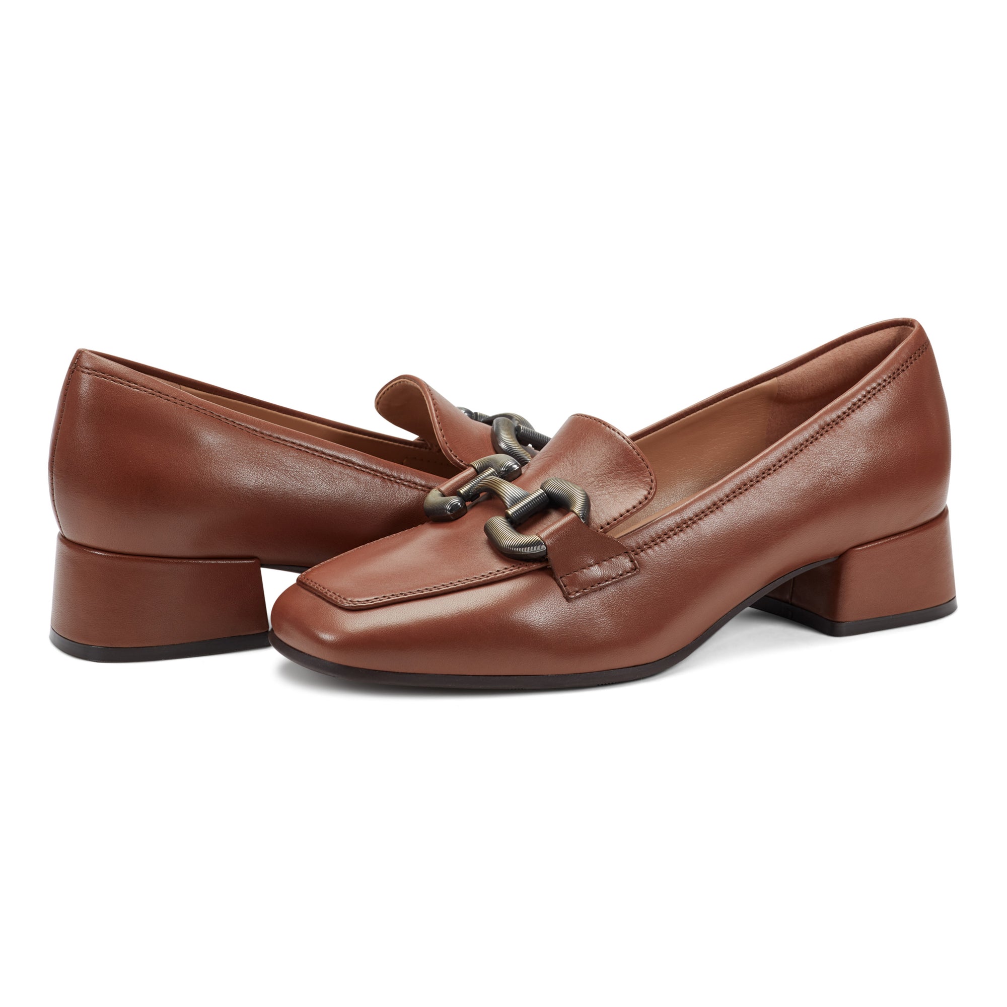 womens brown dress loafers Women's Pinch Penny Loafer - Dark Labrador | Rancourt & Co tone horsebit detail across the vamp Miluxas Women's Wide Loafers Shoes