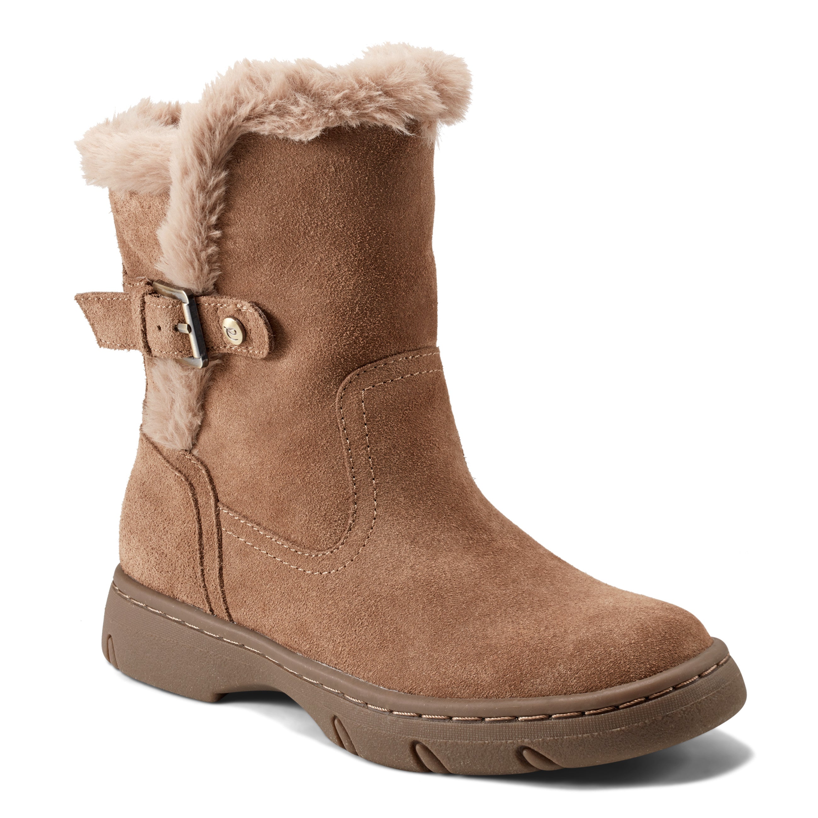 easy spirit Graye Cold Weather Booties Light Brown Suede Factory