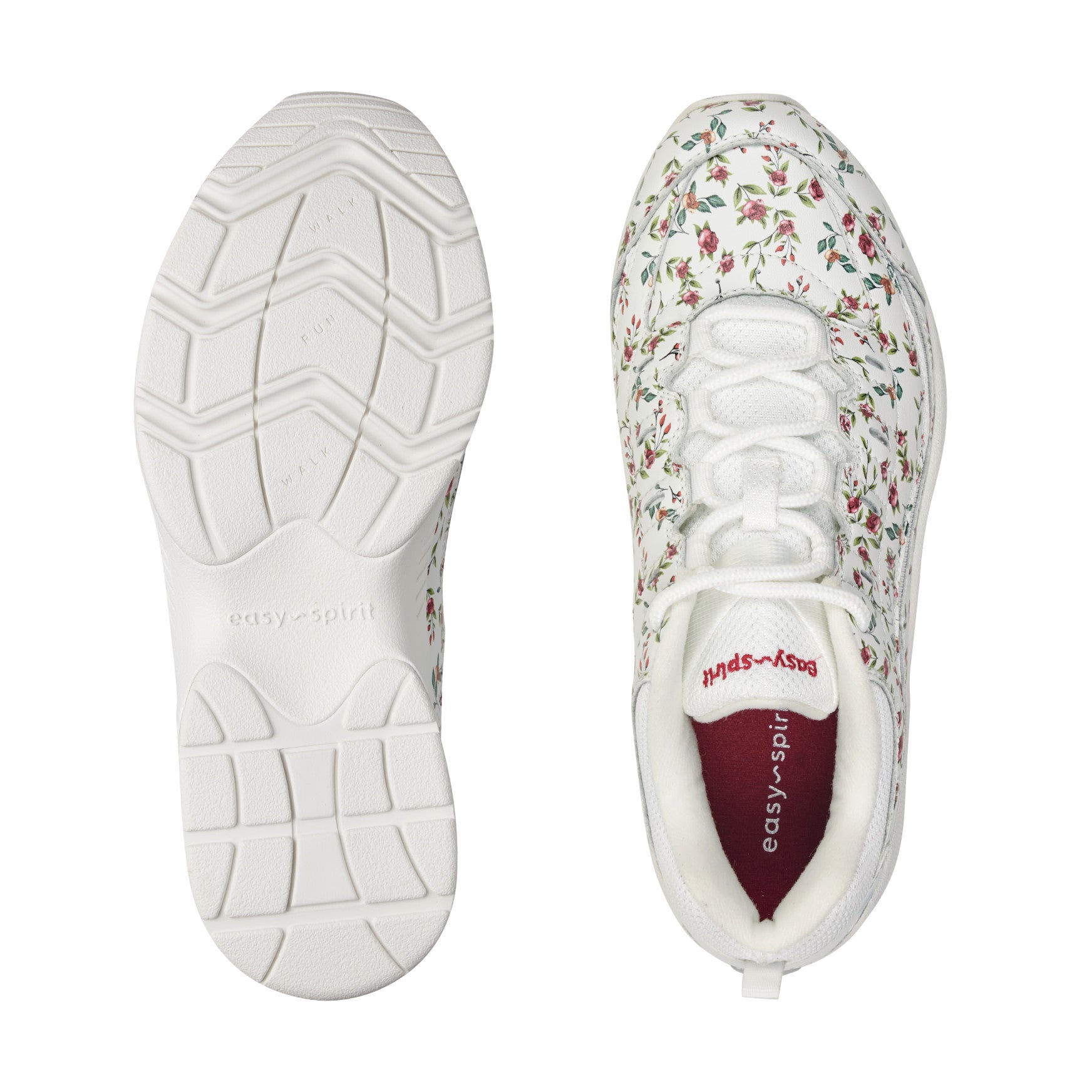 Women's Romy Walking Shoes - White/Pink Floral | Easy Spirit