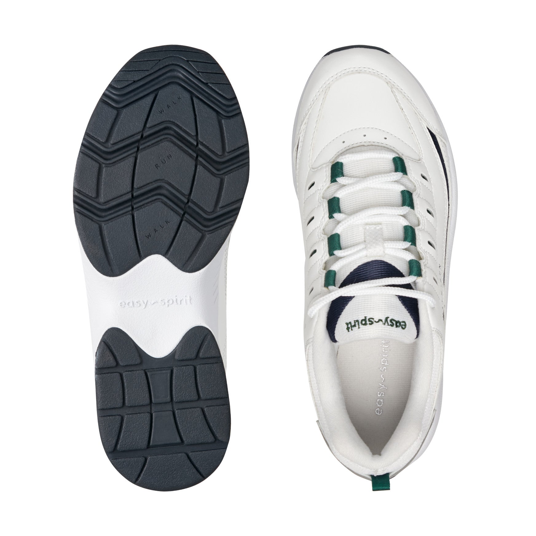 Women's Romy Walking Shoes - White/Navy Leather | Easy Spirit