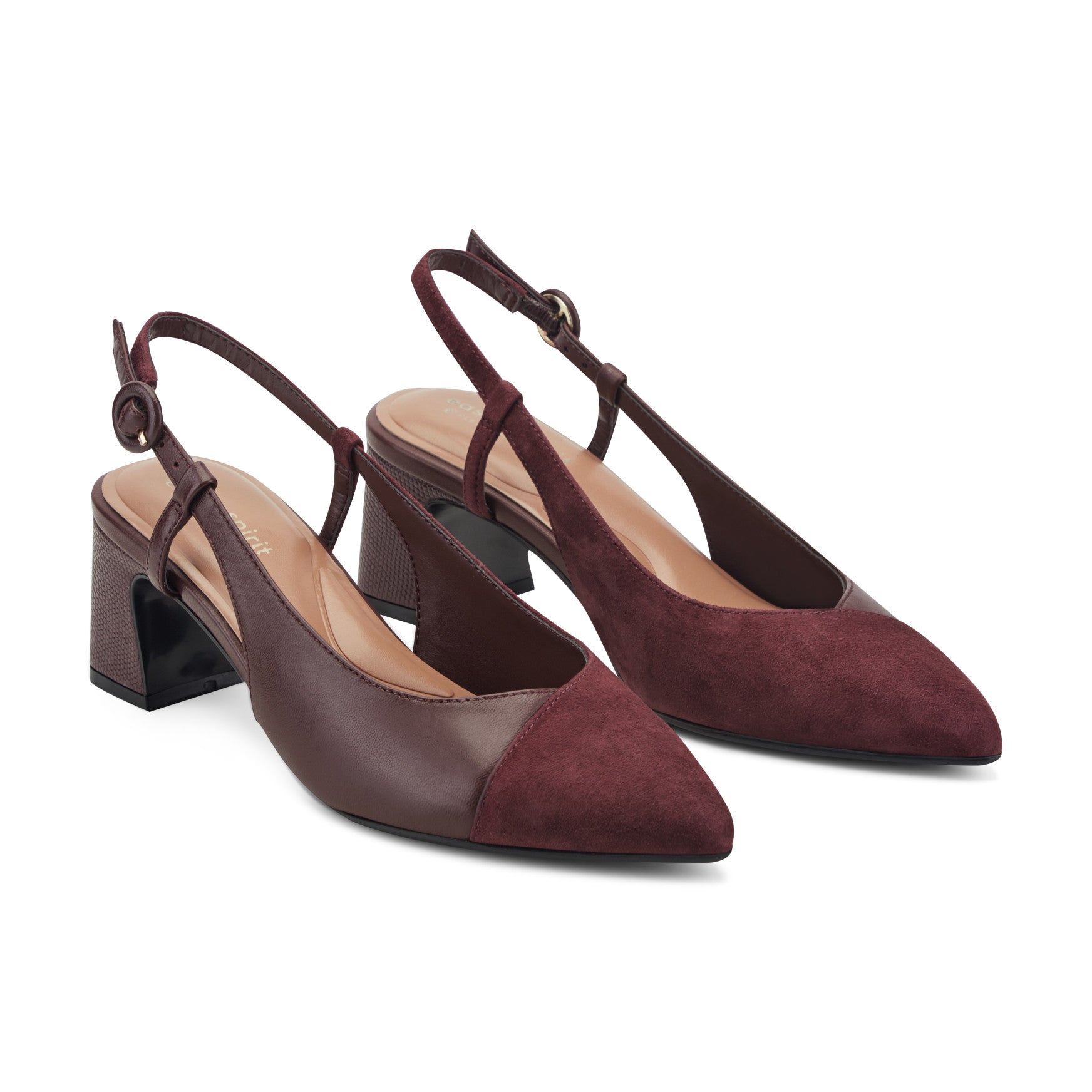 burgundy dress pumps Public Desire Low Heel Pumps in burgundy-Red