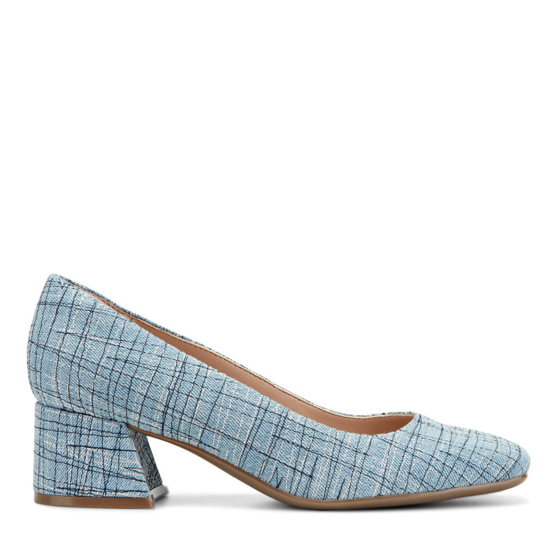 Easy Spirit - Women's - Marelyn Block Heel Dress Pumps - Light Blue Multi (Size 9) , Medium Width Easy Spirit - Women's - Marelyn Block Heel Dress Pumps - Light Blue Multi (Size 9) , Medium Width