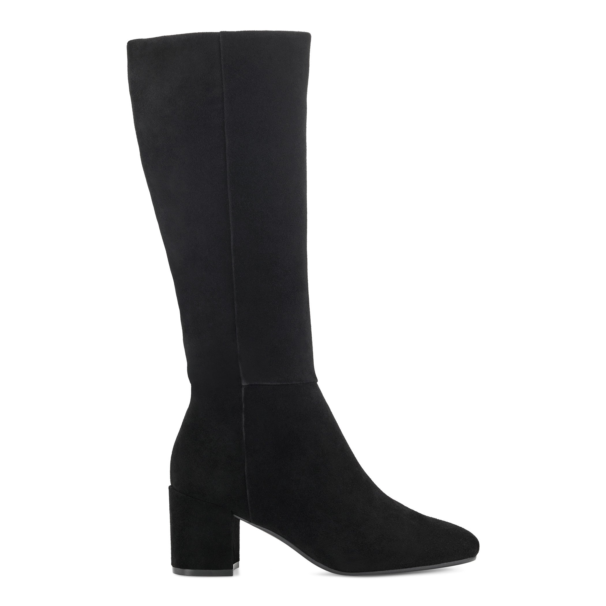 Lauren Ralph Lauren Artizan Suede Heeled Boots, Black at John Lewis &  Partners